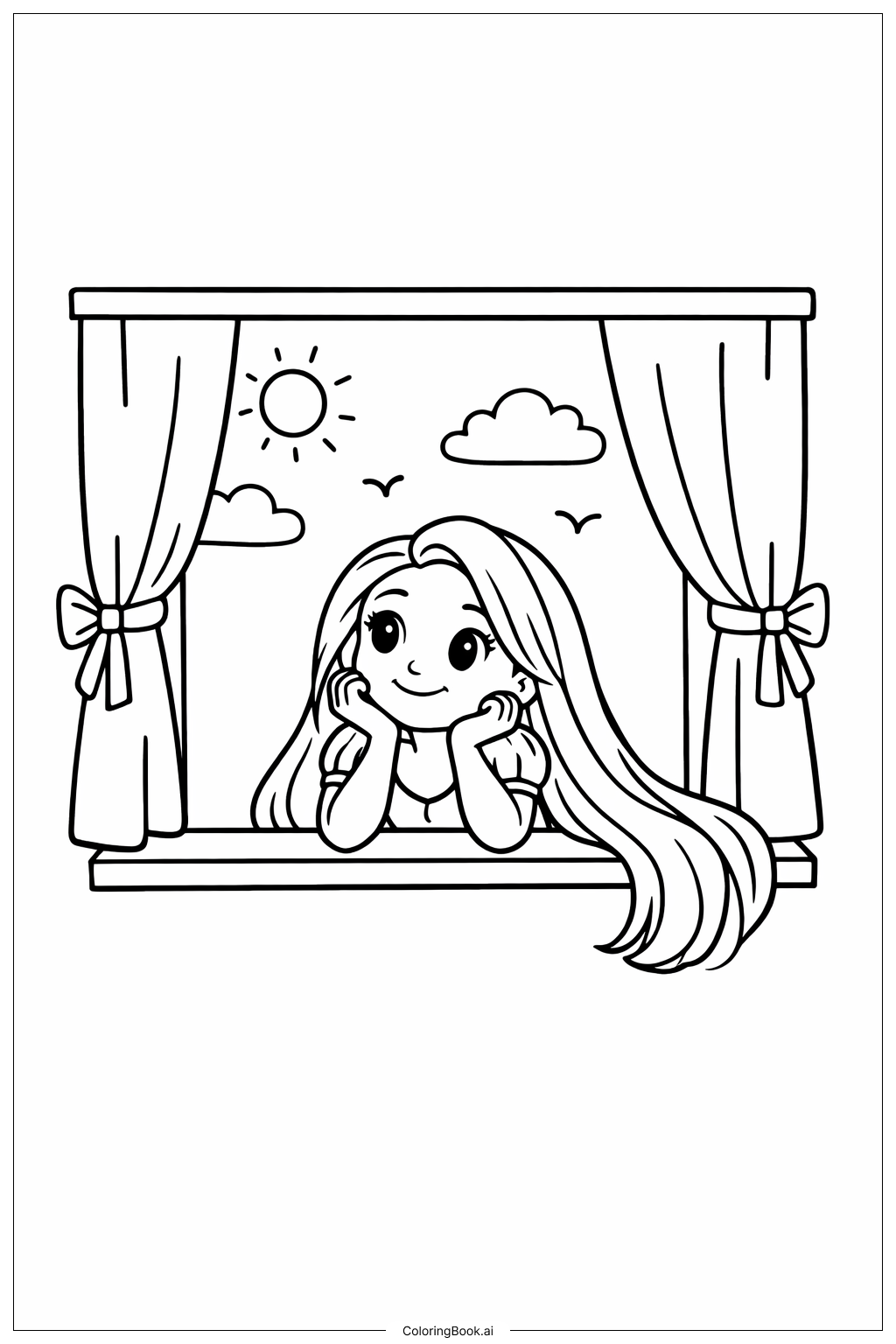  라푼젤 색칠공부 페이지 