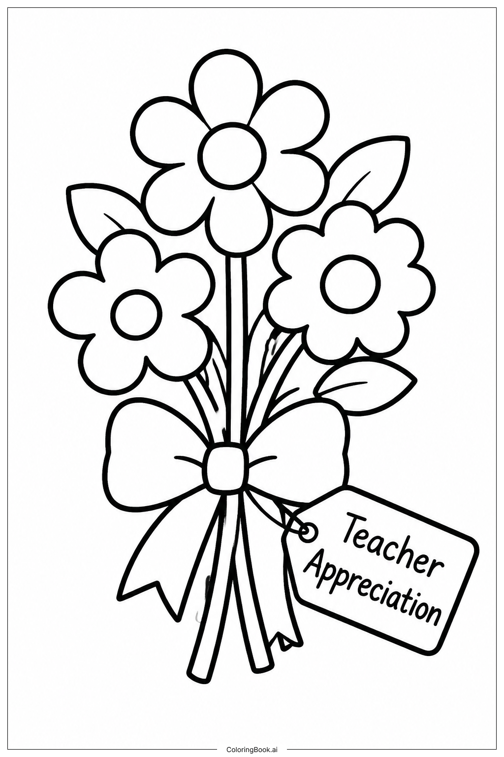 Kleine Lehrer-Wertschätzung mit Blumenstrauß