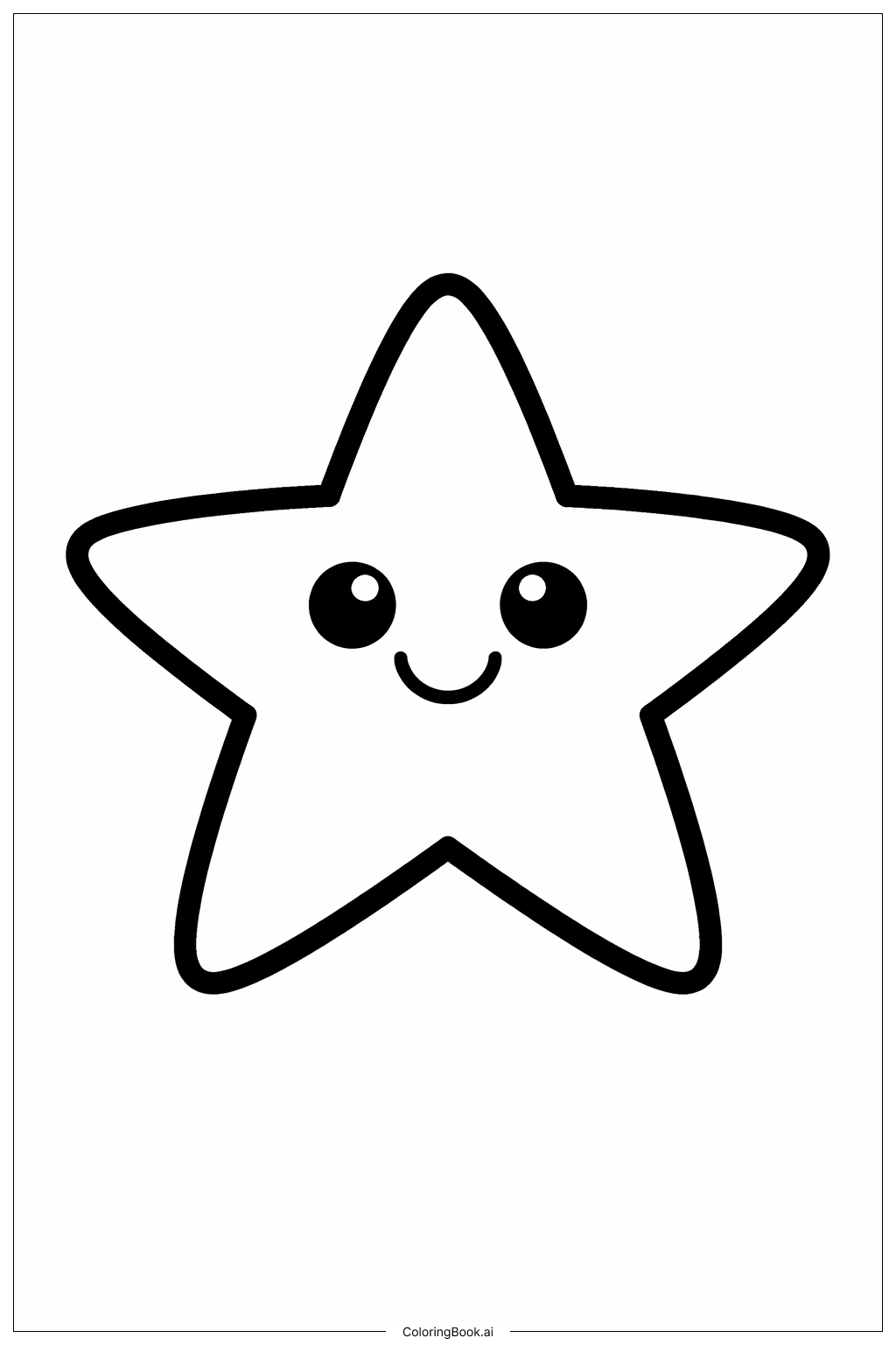  ありがとう 大きな星の塗り絵ページ 