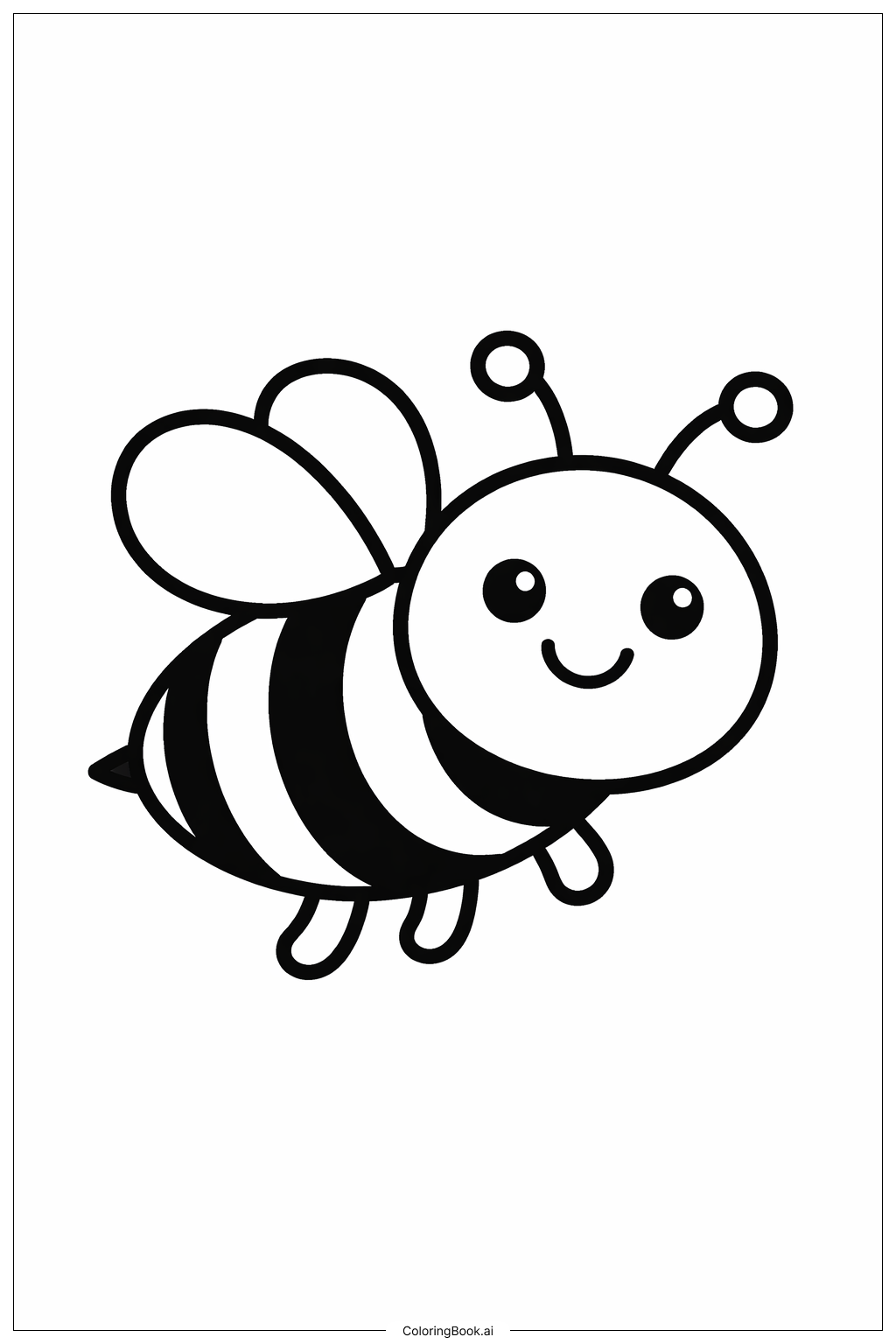  ありがとうフレンドリービーの塗り絵ページ 