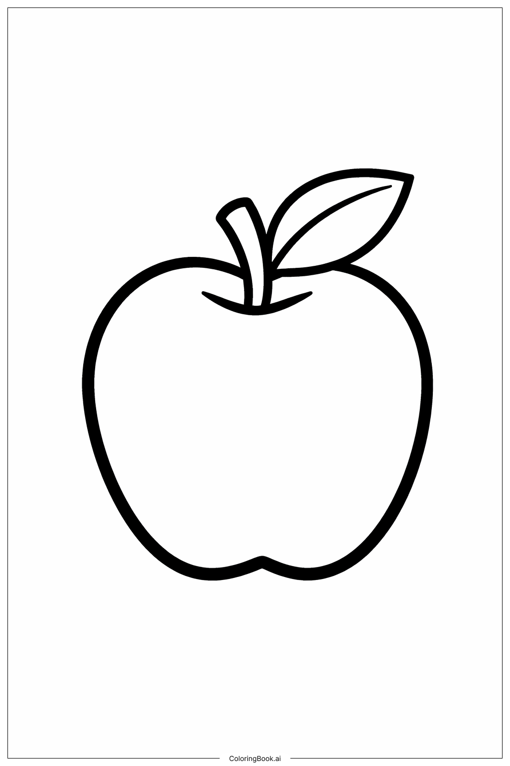  ありがとう 小さなリンゴの塗り絵ページ 