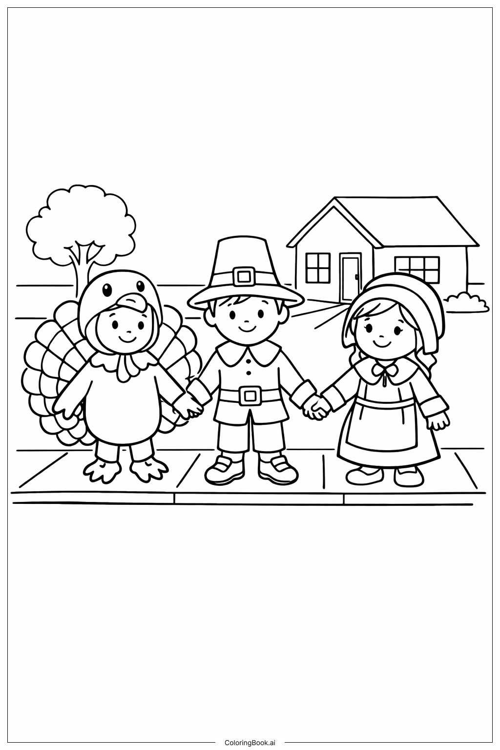  Thanksgiving Day Coloring Page 