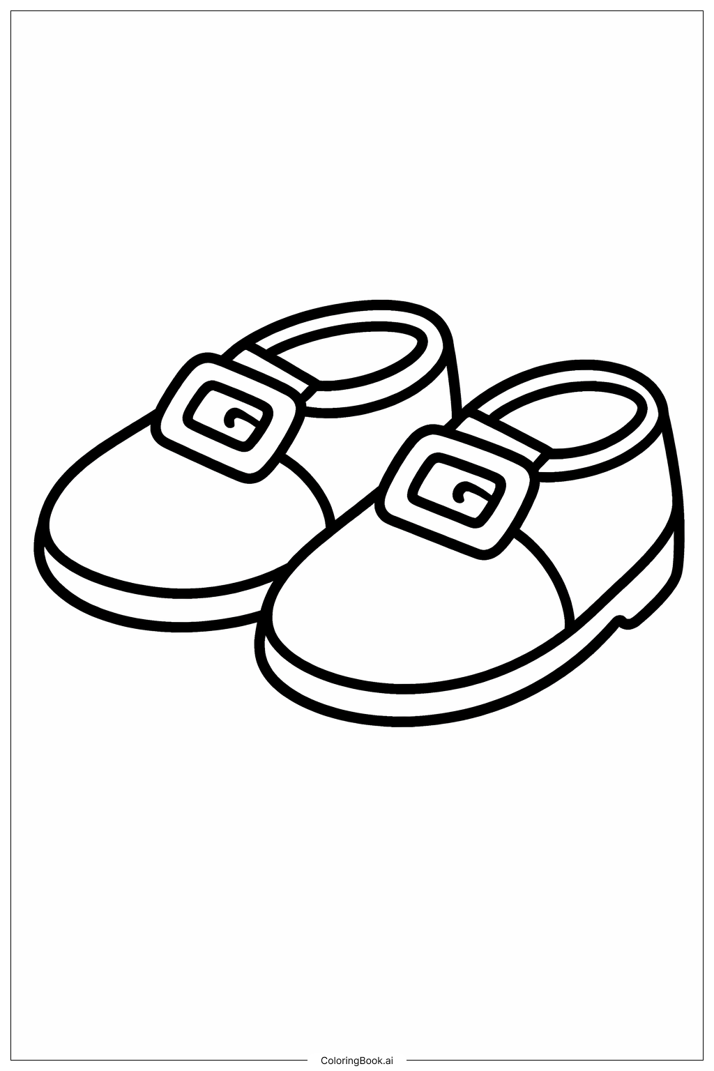 Página para colorear de Zapatos de Peregrino para el Día de Acción de Gracias