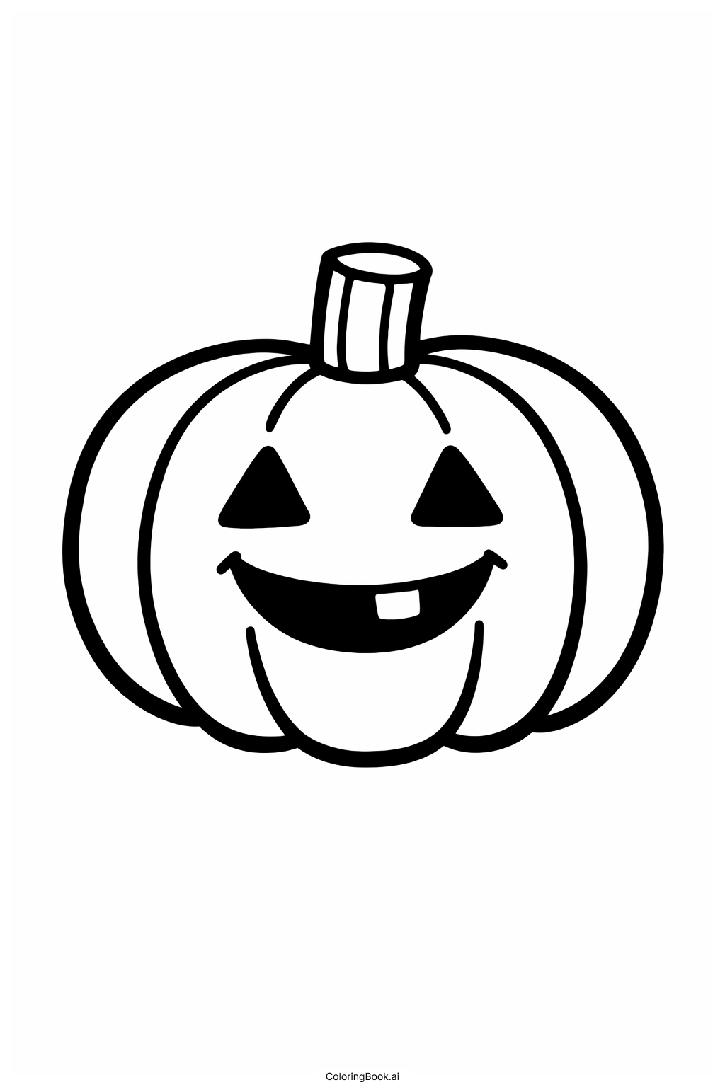 Página para colorear de Calabaza del Día de Acción de Gracias