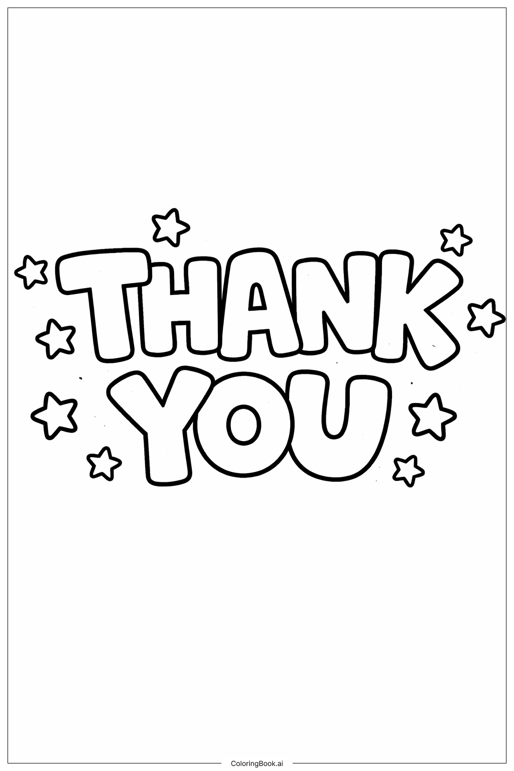 Página para colorear de Pancarta de Agradecimiento para el Día de Acción de Gracias