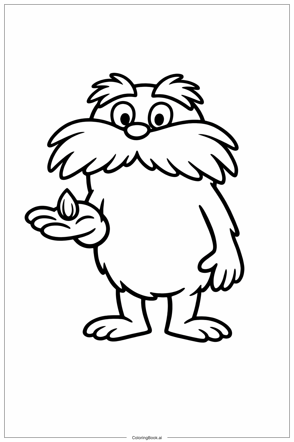  Página para colorir de O Lorax Segurando Uma Semente 