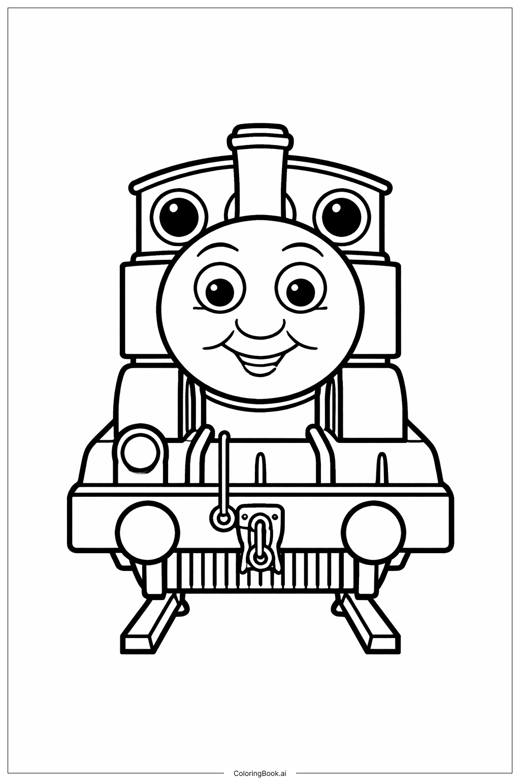  托马斯火车正面图填色页 