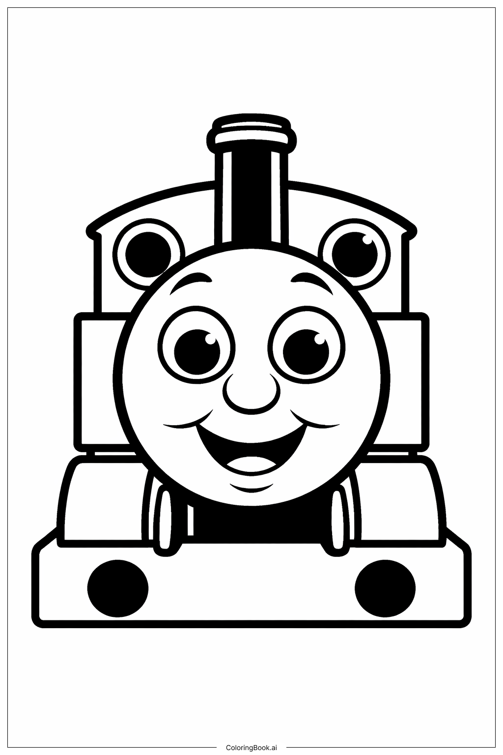  托马斯小火车 快乐笑脸填色页 