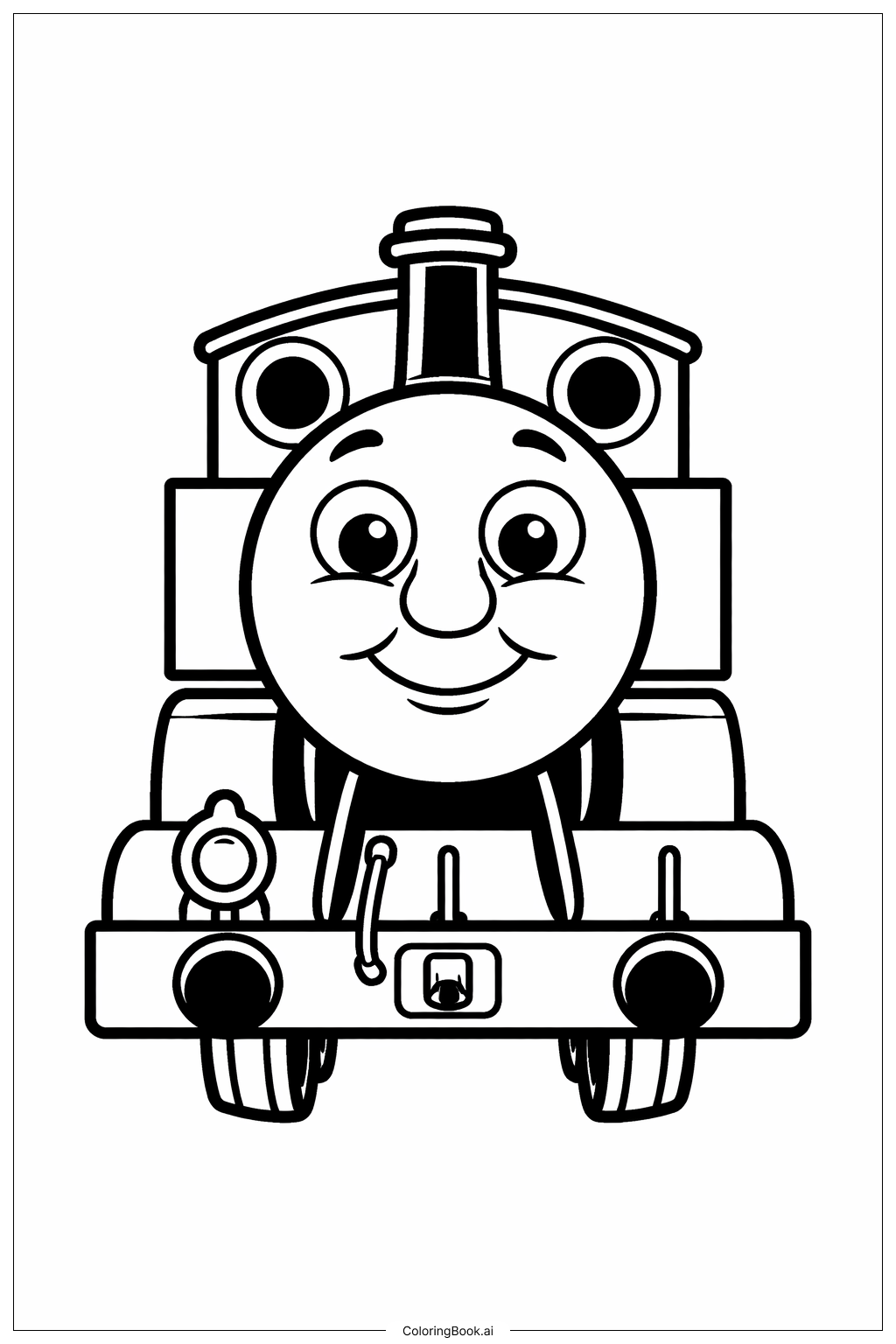 Thomas The Train Round Face Coloring Page Free PDF PNG Printable Thomas The Train Round Face Coloring Page Free PDF PNG Printable