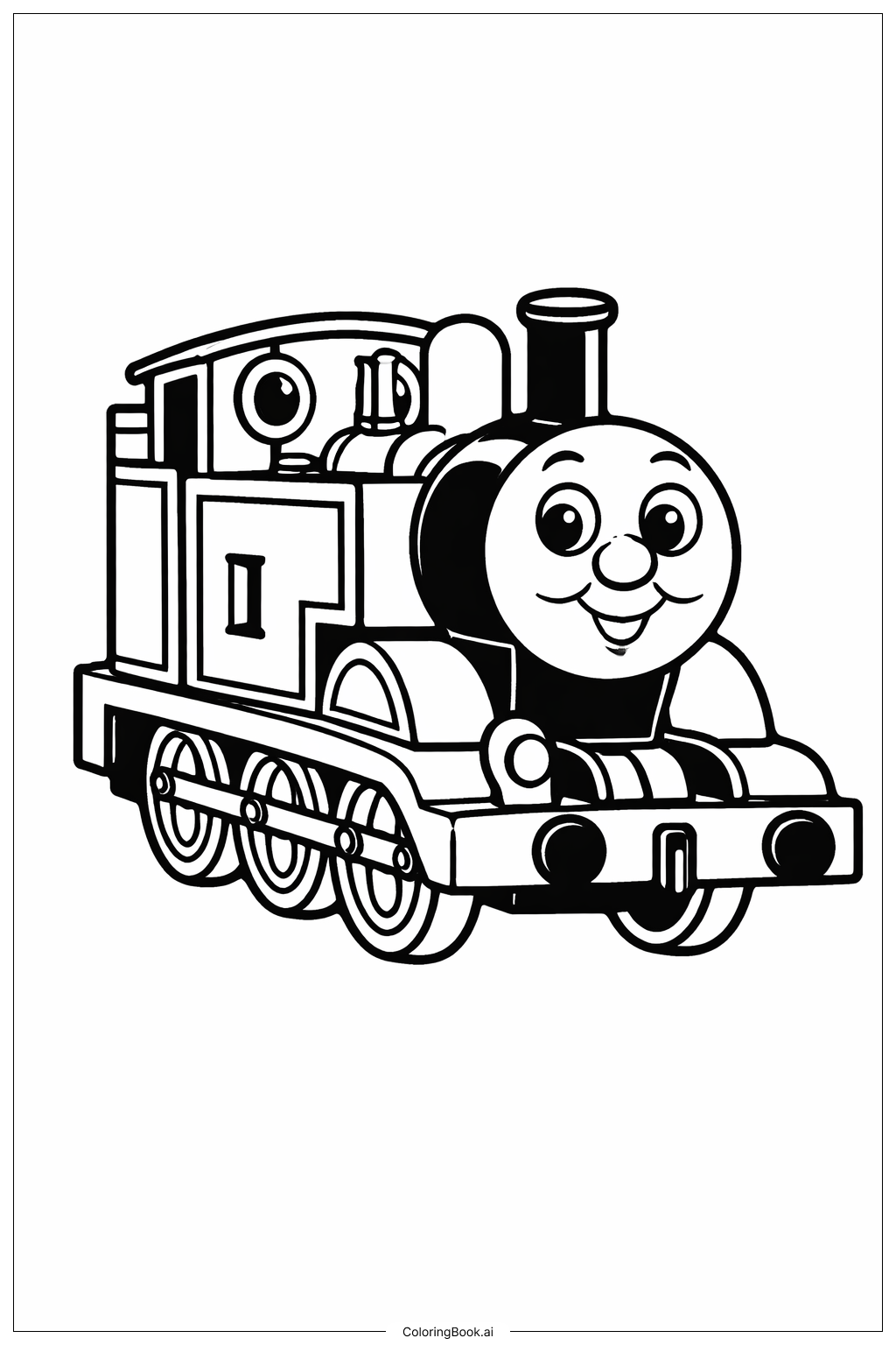  托马斯小火车填色页 