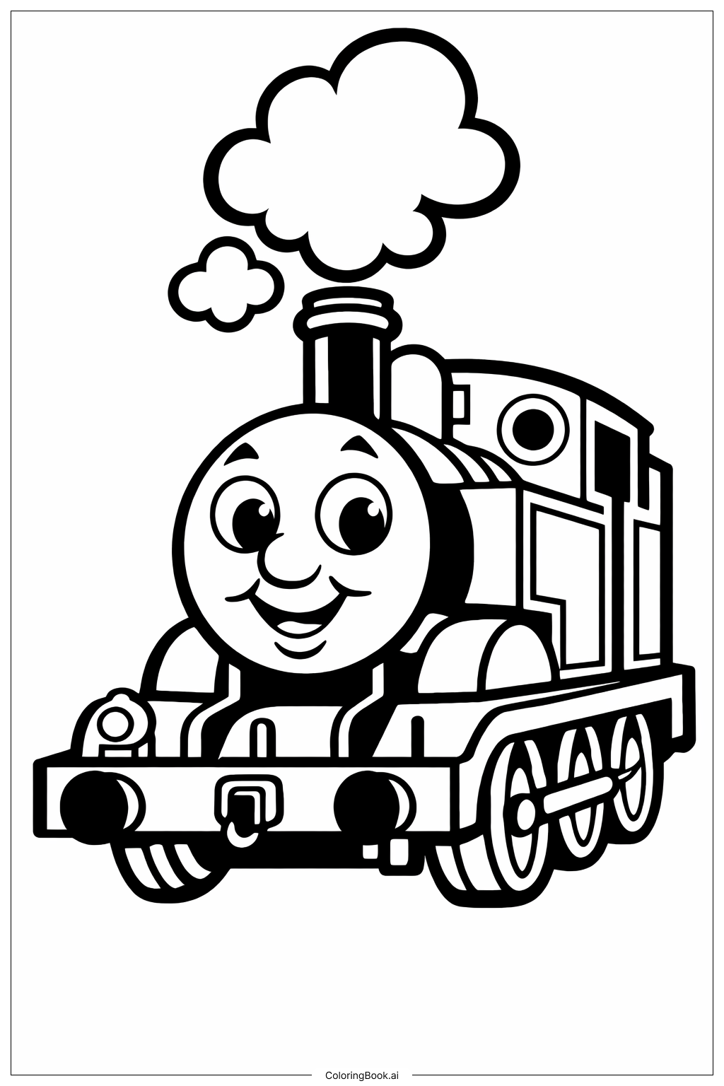  托马斯小火车 蒸汽嘟嘟填色页 