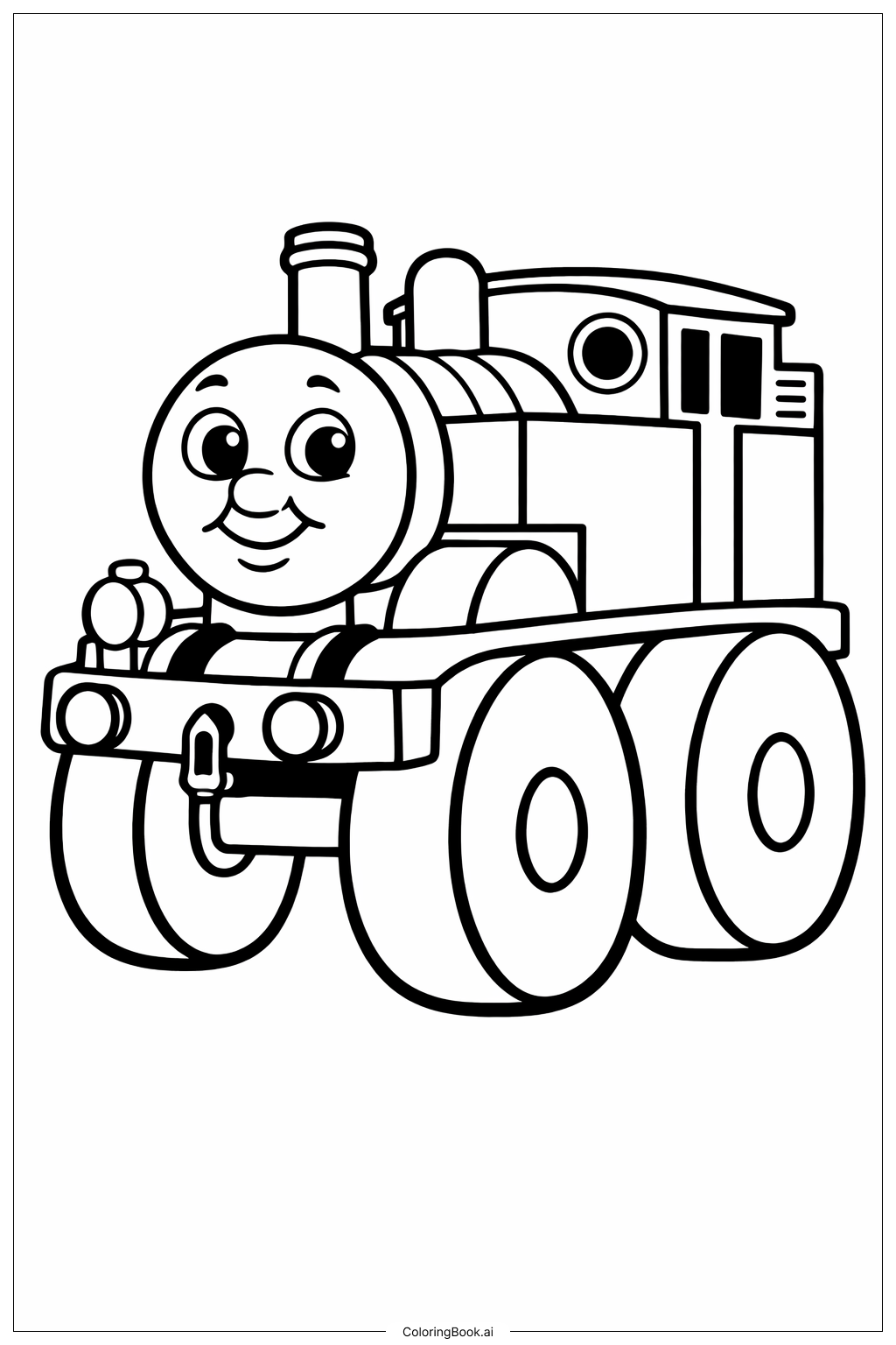  托马斯大轮火车填色页 