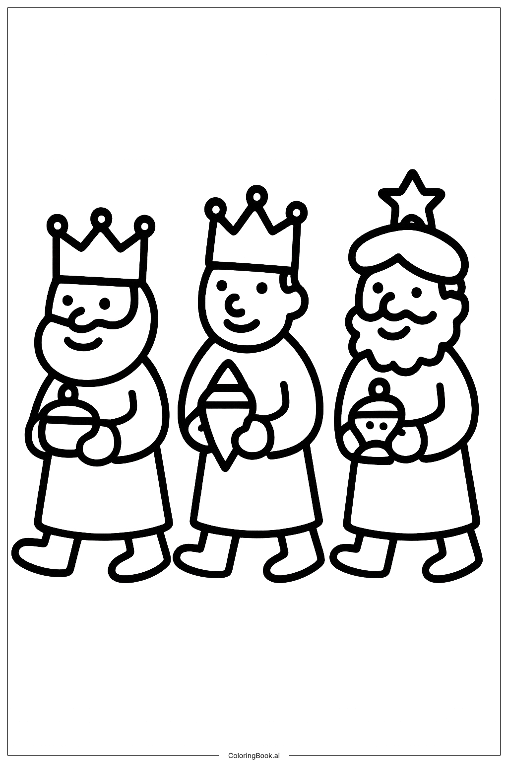  Three Kings Coloring Page 