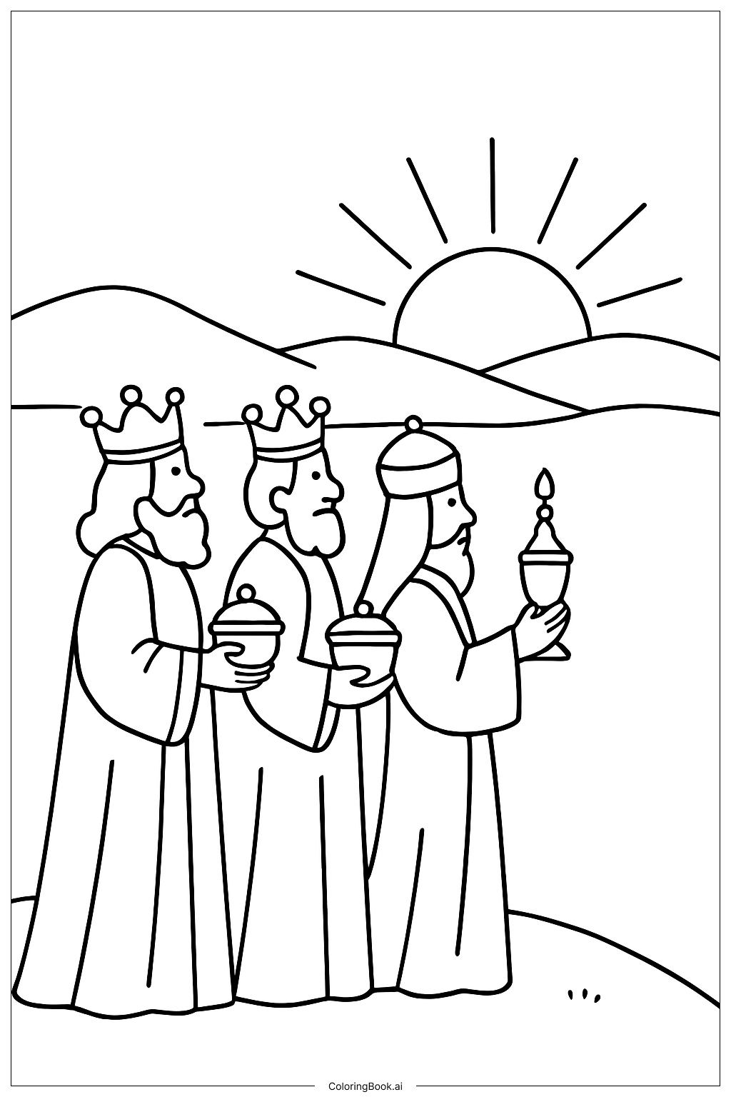 Three Kings Watching Sunrise