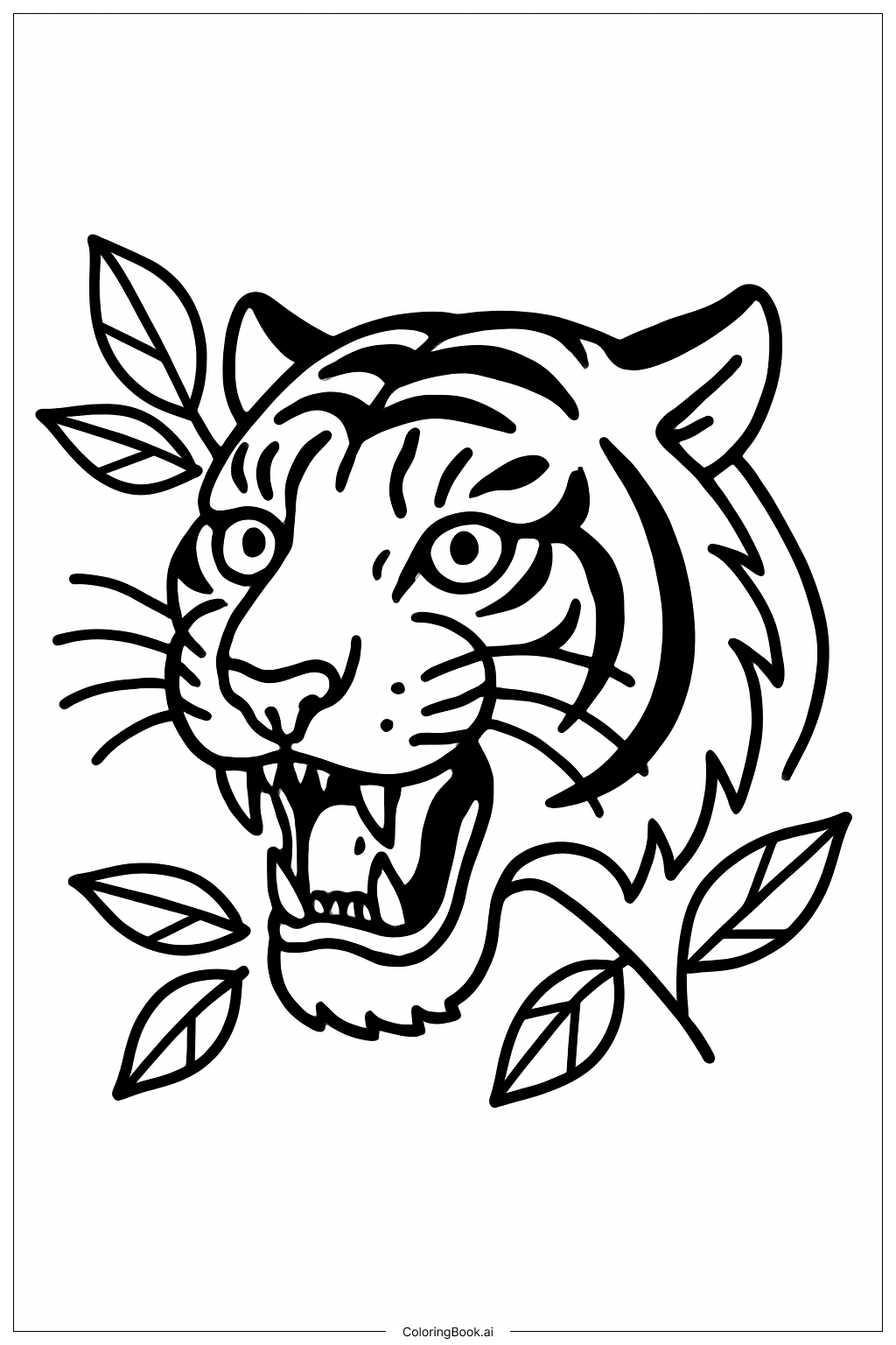  老虎頭刺青著色頁 