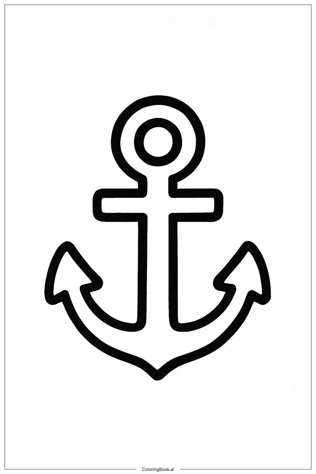 Tiny Anchor Tattoo Coloring Page