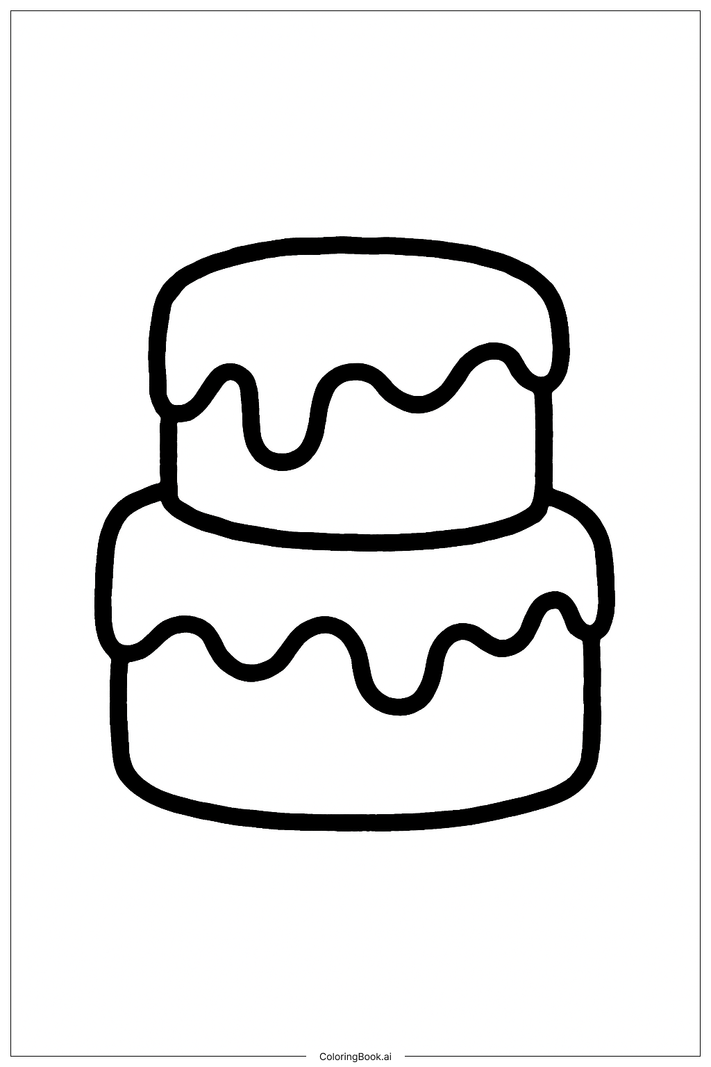  Tiny Cake Tower Coloring Page 
