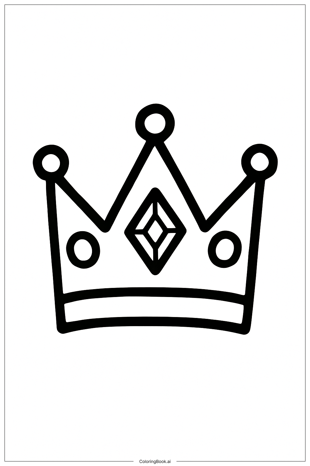 Tiny Crown Tattoo Coloring Page