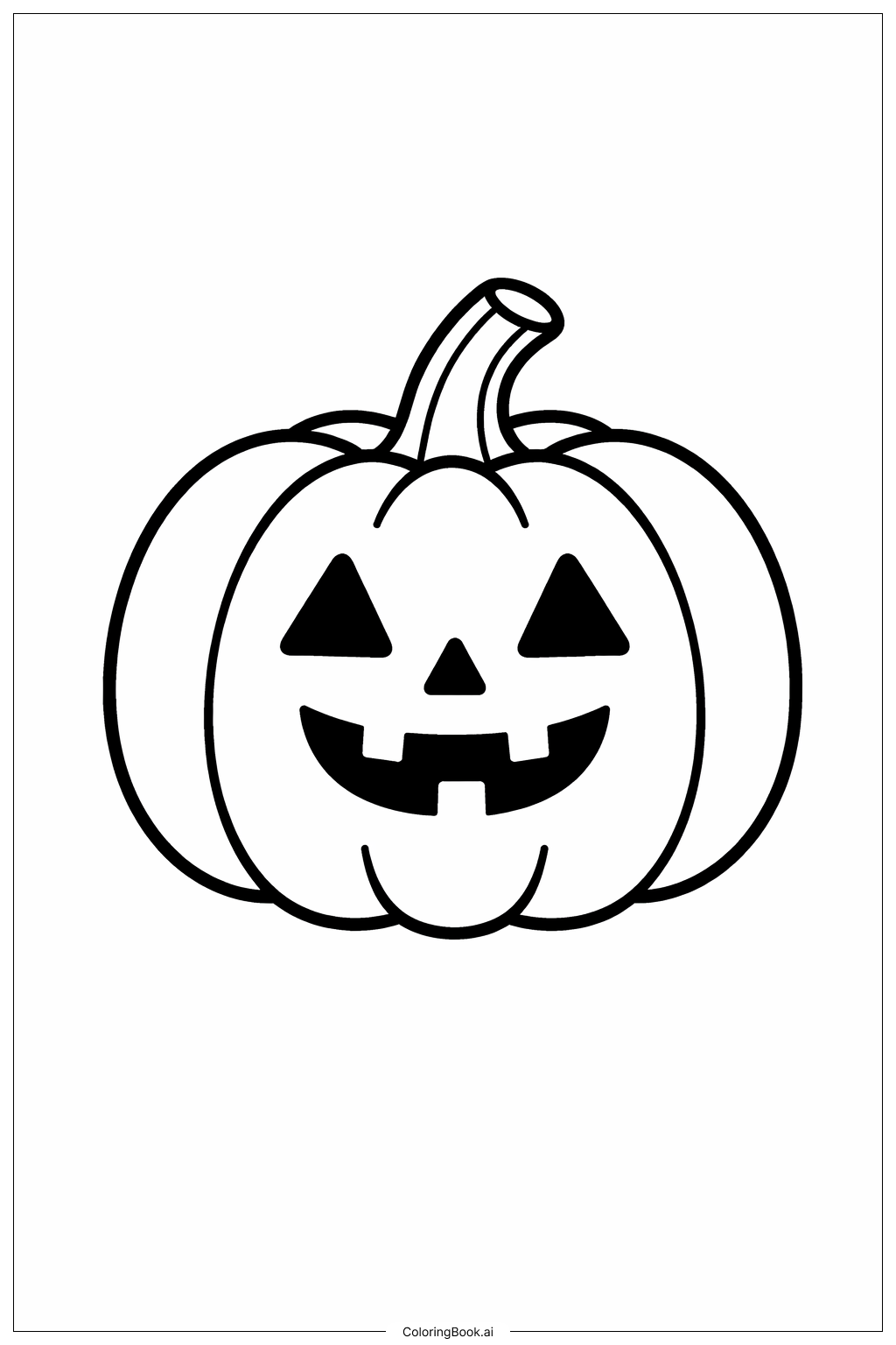  小さなホラーパンプキンの塗り絵ページ 