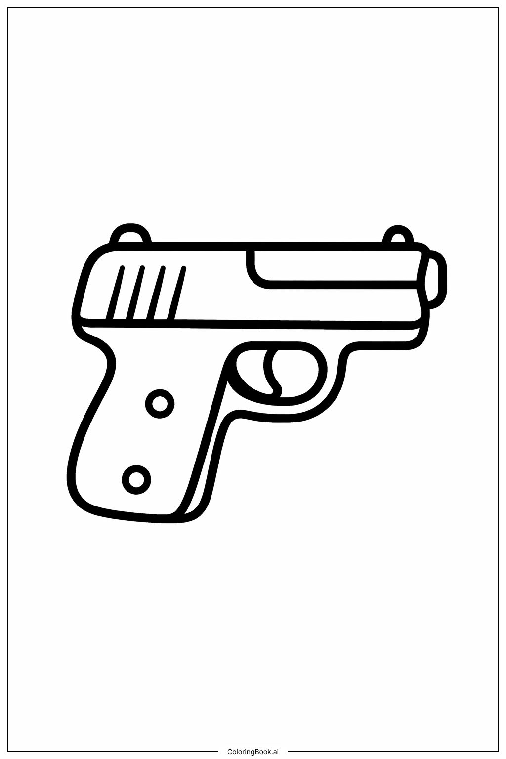  Page de coloriage Petite Arme de Poche 