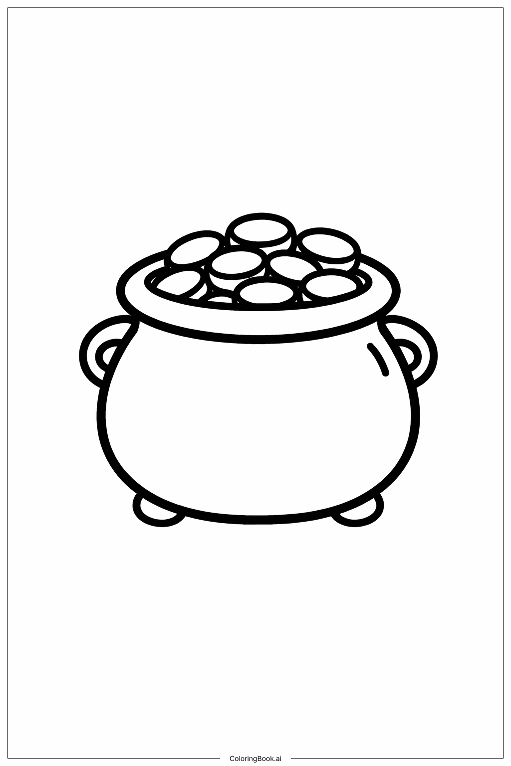 Tiny Pot Of Gold Coloring Page 