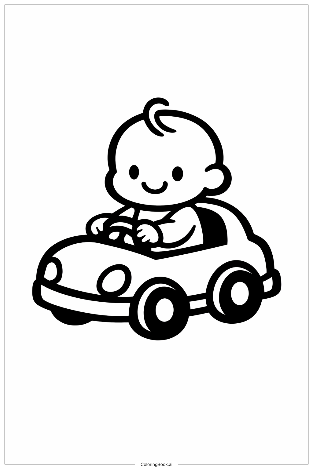 Trang tô màu Đồ chơi xe chòi chân cho trẻ nhỏ