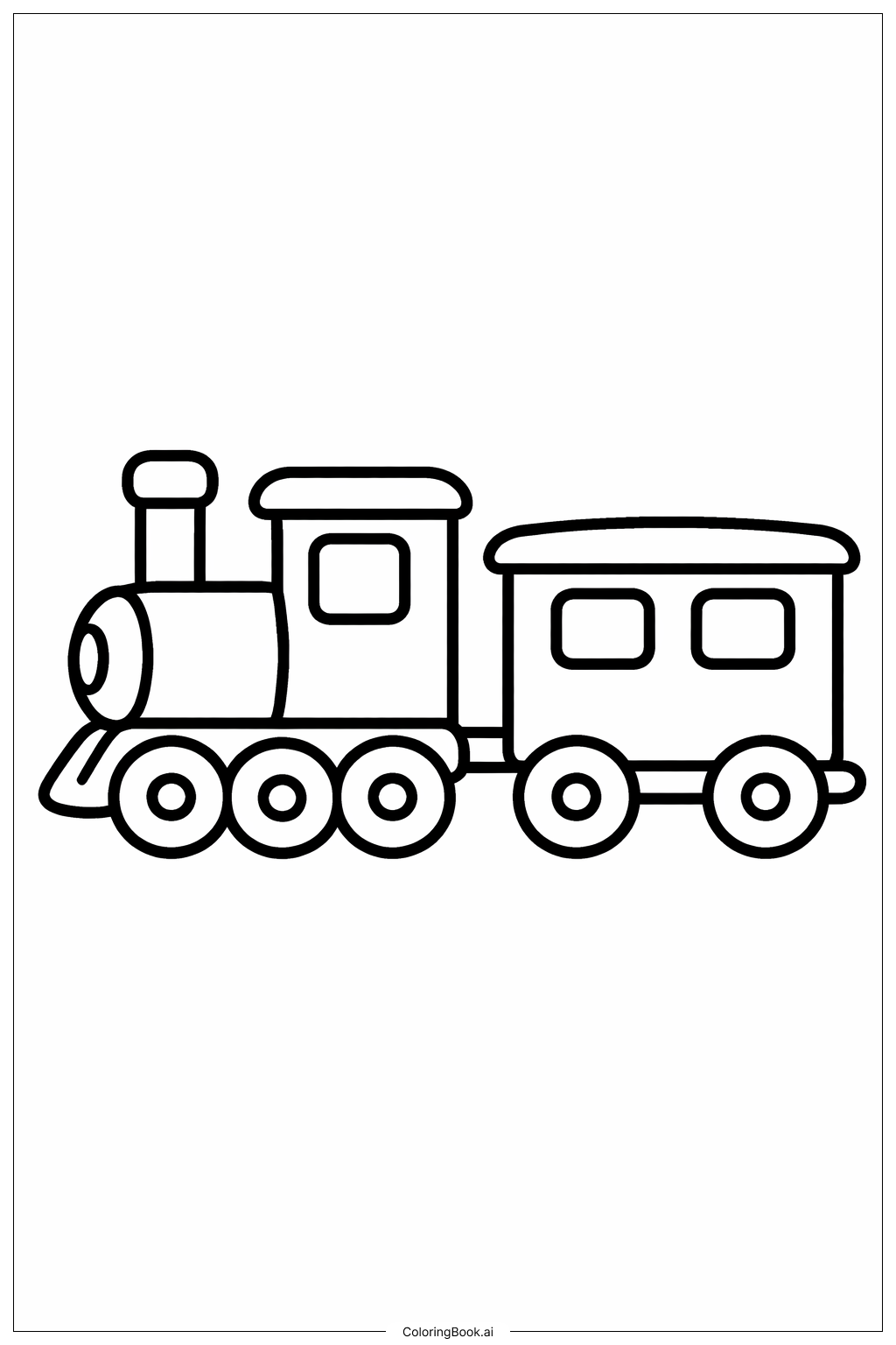  火车图案填色页 