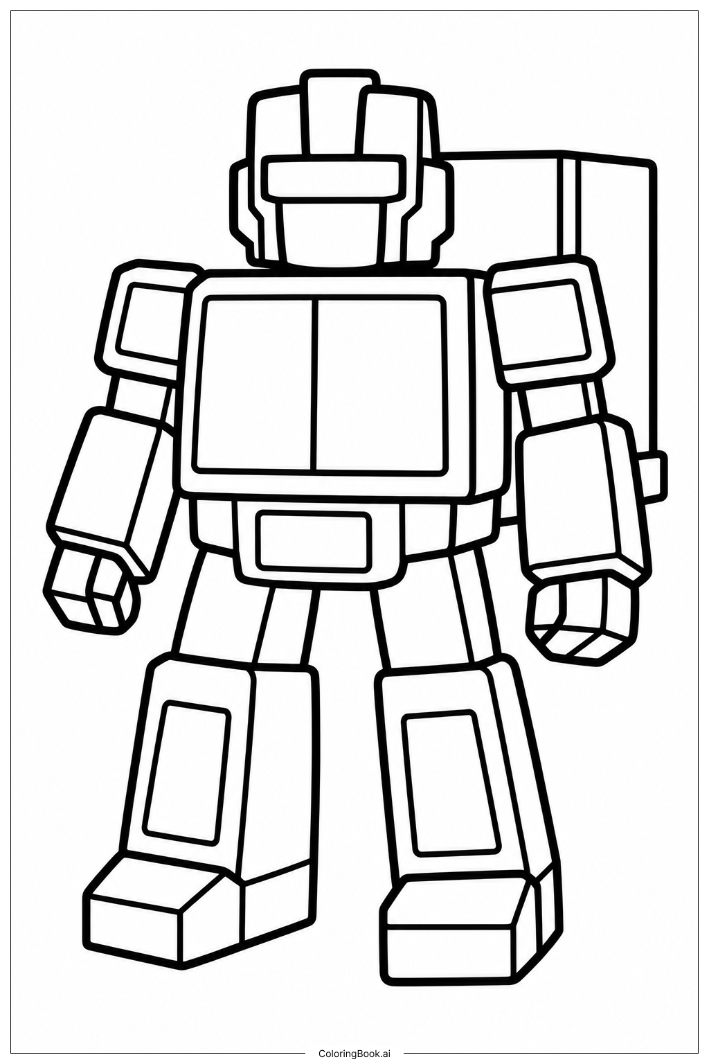  Trang tô màu Transformers Robot Giao Hàng Hộp Vuông 
