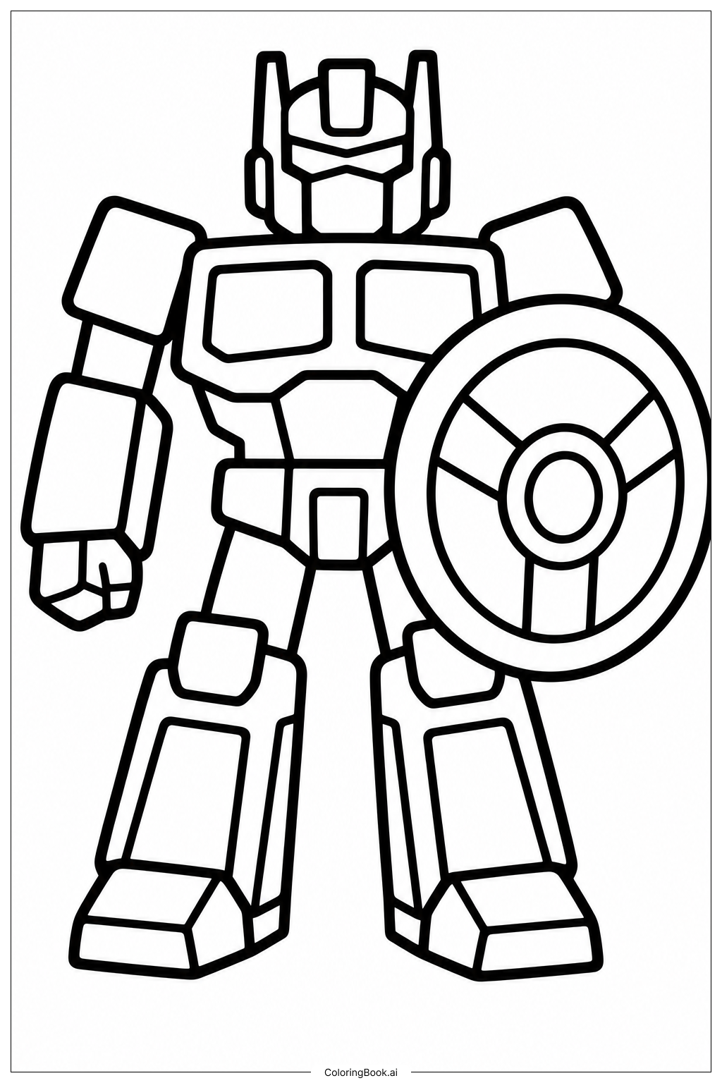  Trang tô màu Transformers Robot Khiên Tròn 