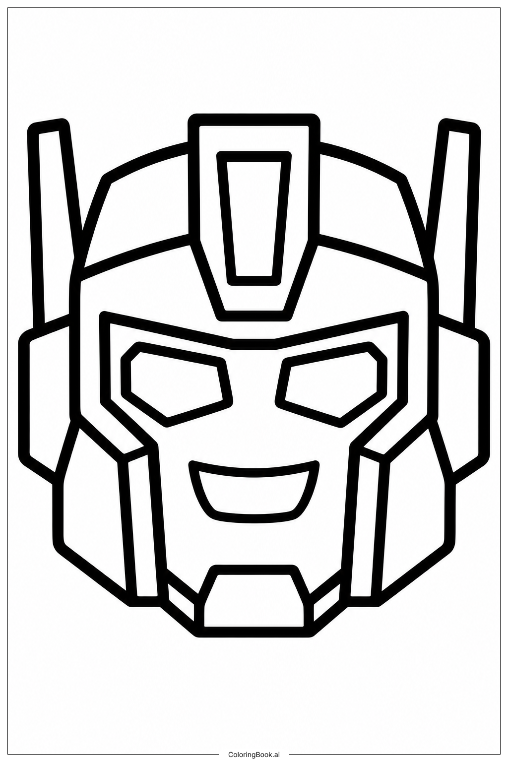  Trang tô màu Robot Transformers Mặt Cười 