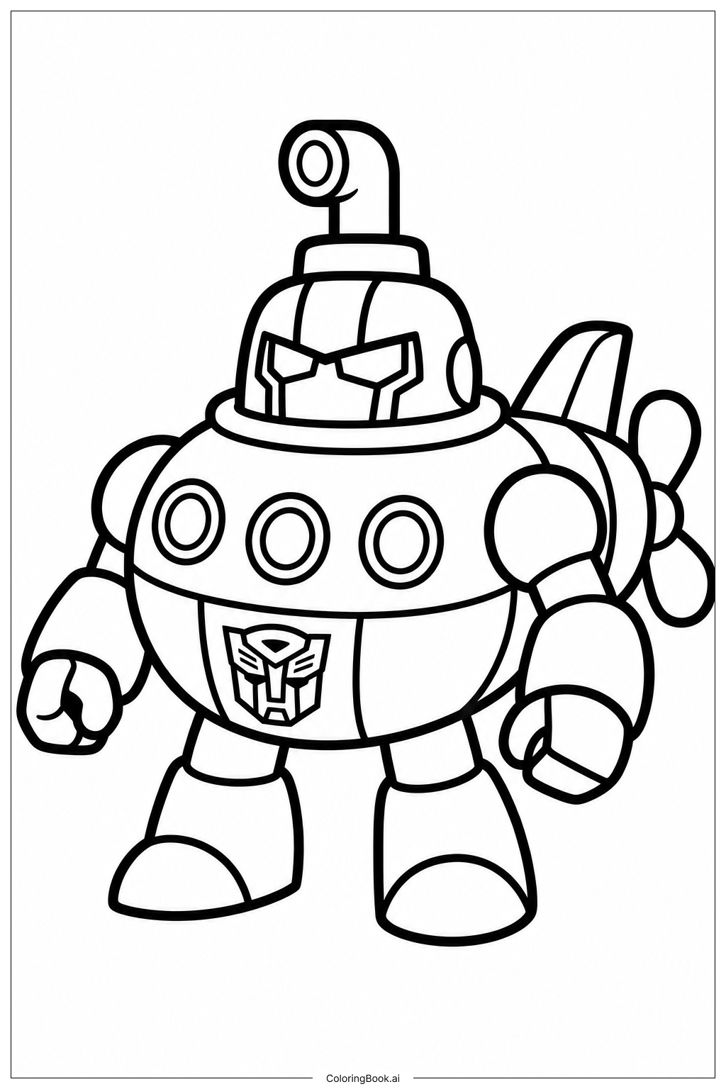  Trang tô màu Transformers Robot Tàu Ngầm Nhỏ 