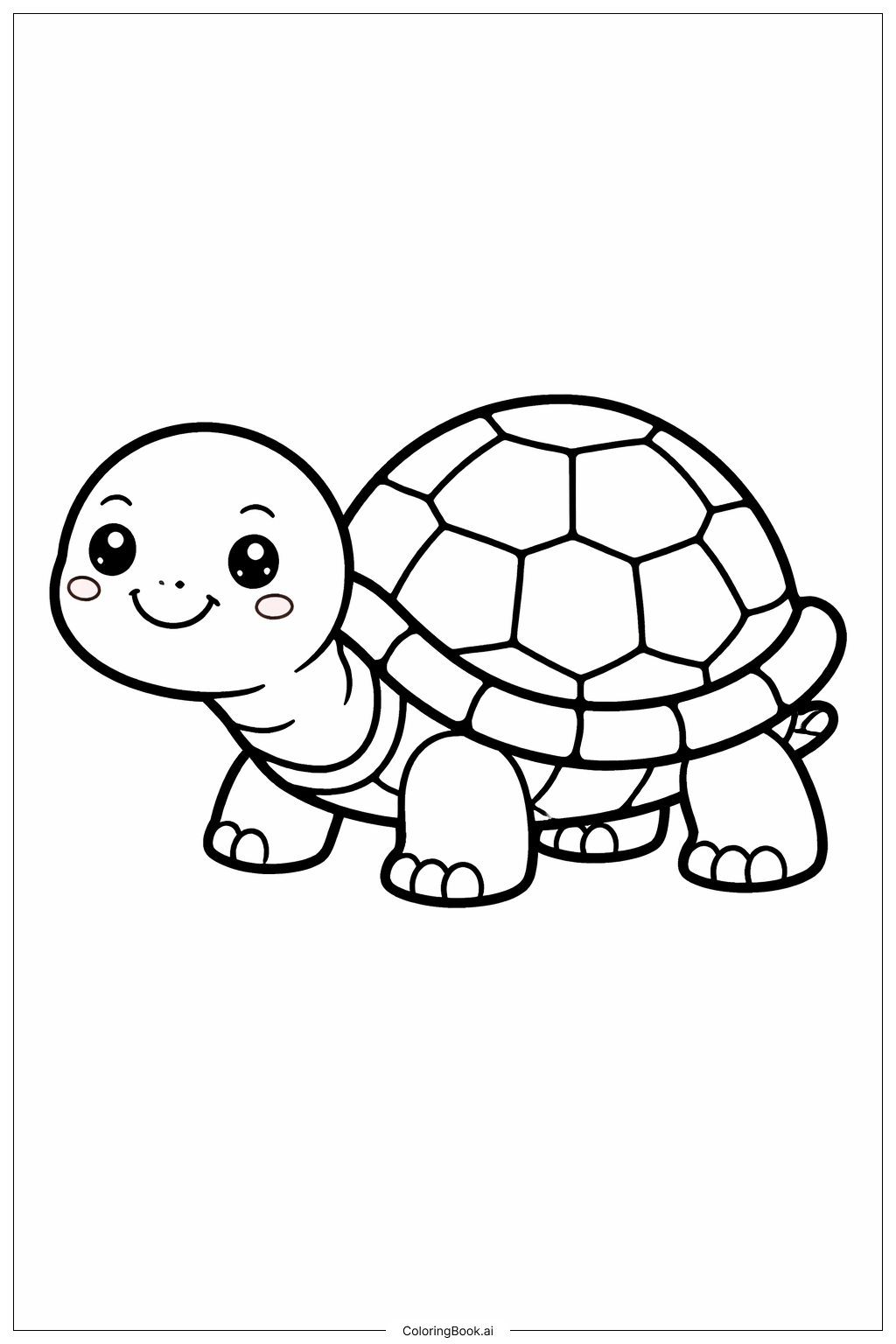 Turtle Doodle Coloring Page 