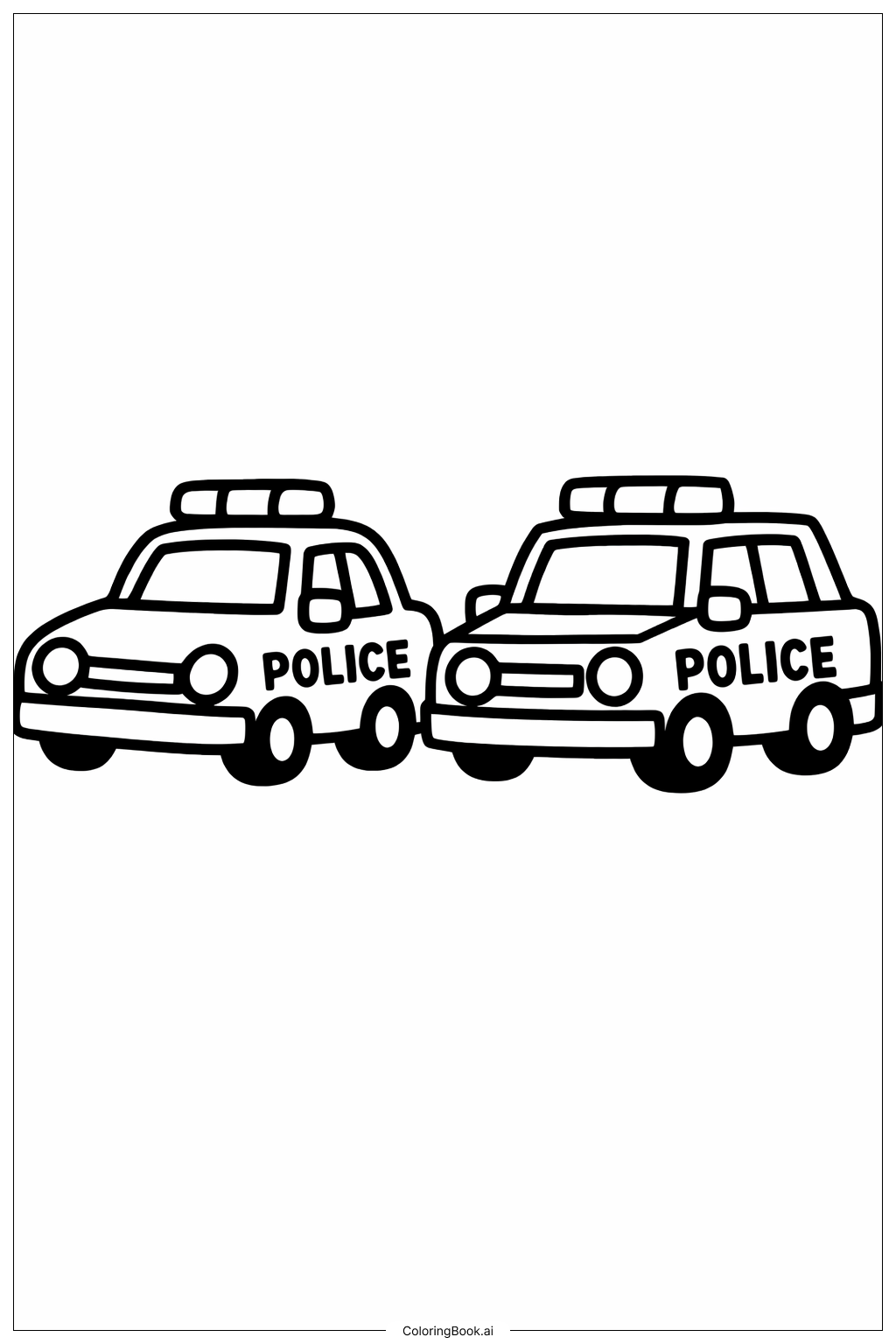 Police Car Coloring Page