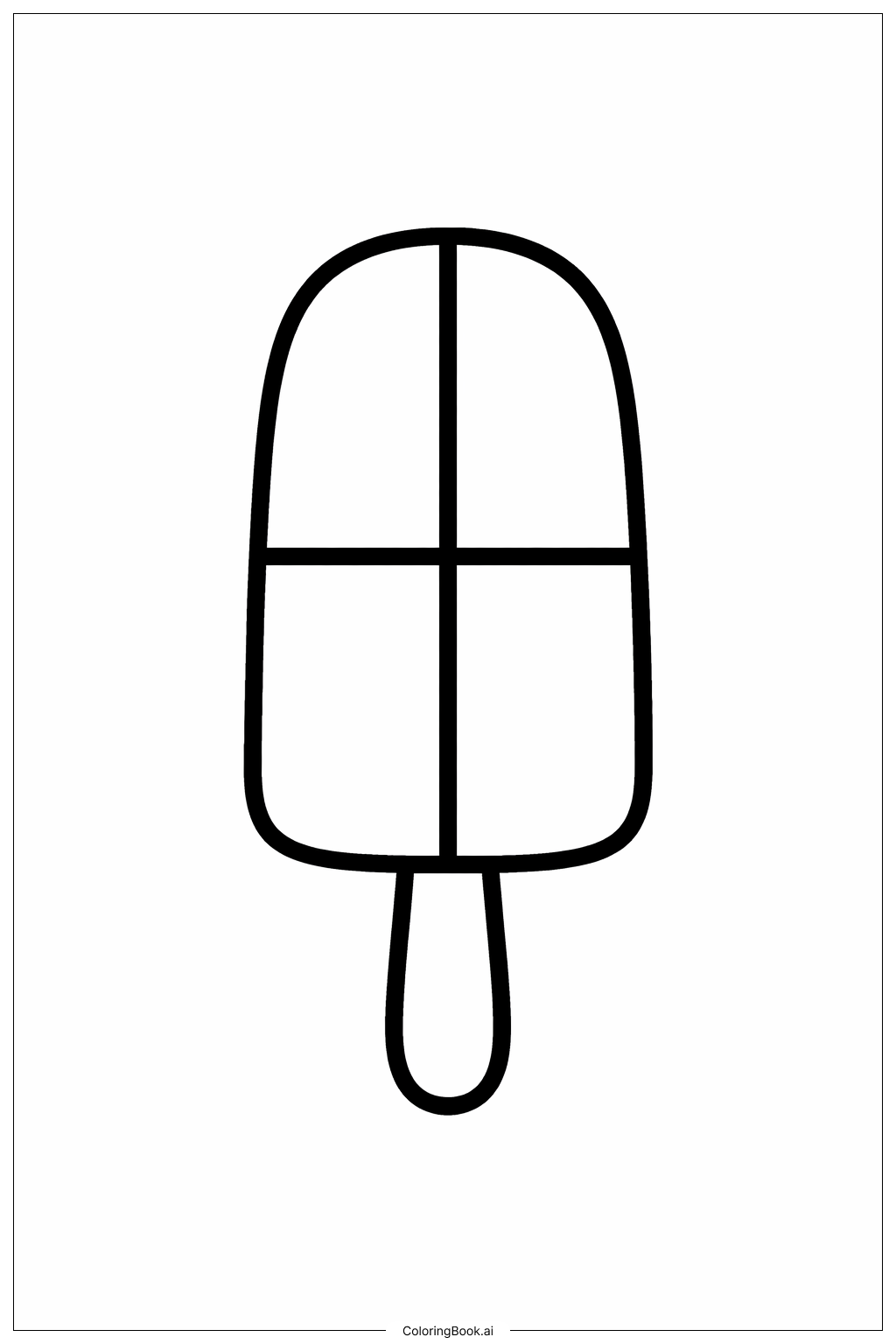  투톤 아이스바 색칠공부 페이지 