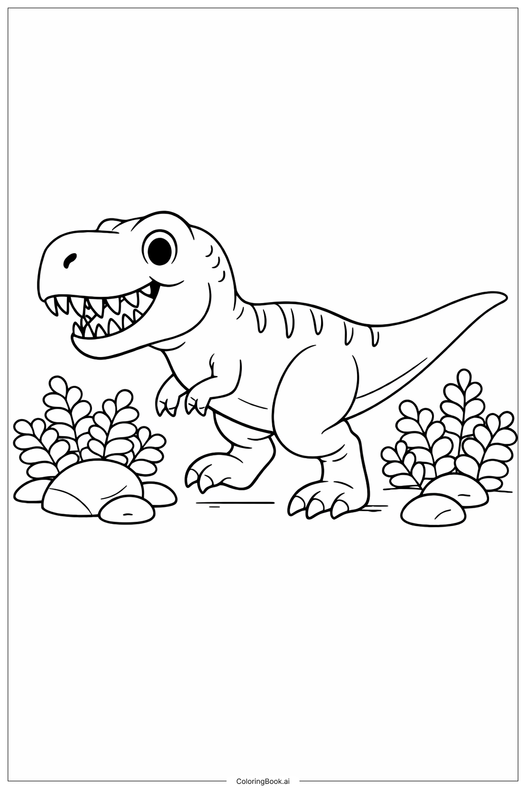  Trang tô màu Khủng long Tyrannosaurus Rex khám phá 