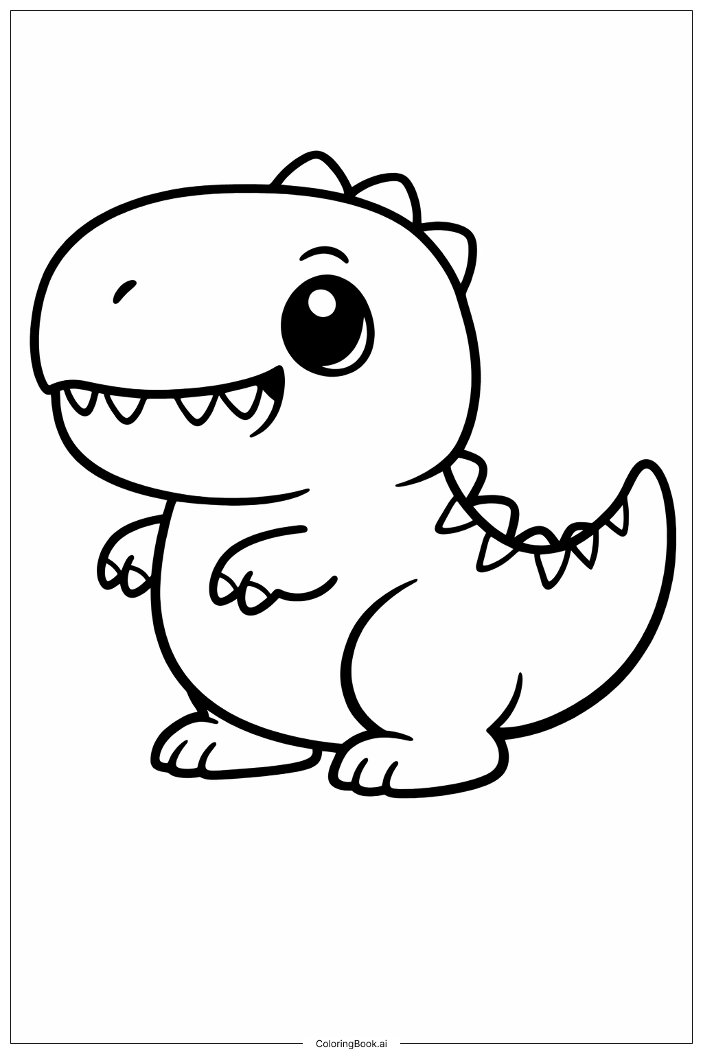  Trang tô màu Tyrannosaurus Rex Tiny Feet 