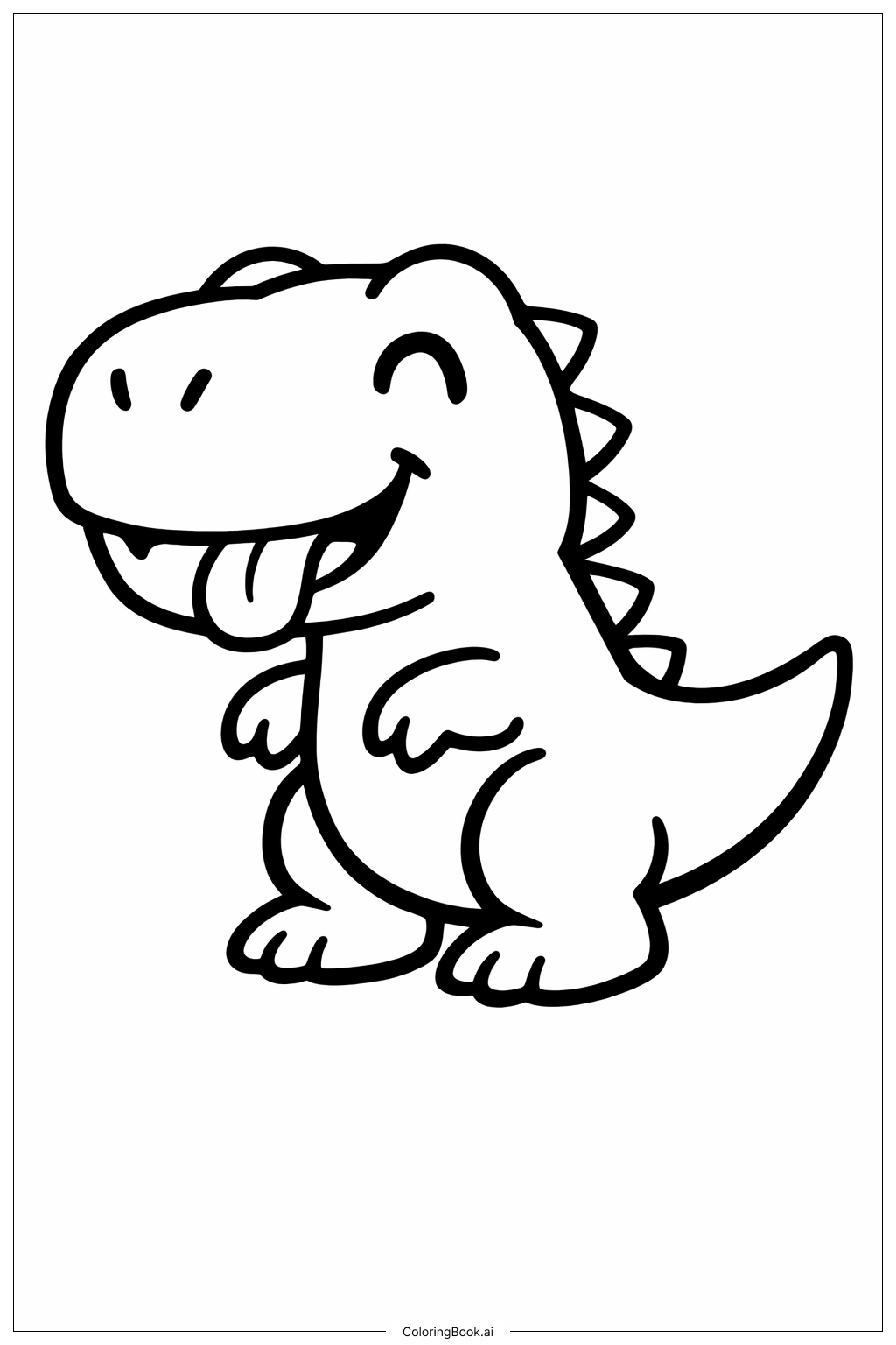  티라노사우루스 렉스 색칠공부 페이지 