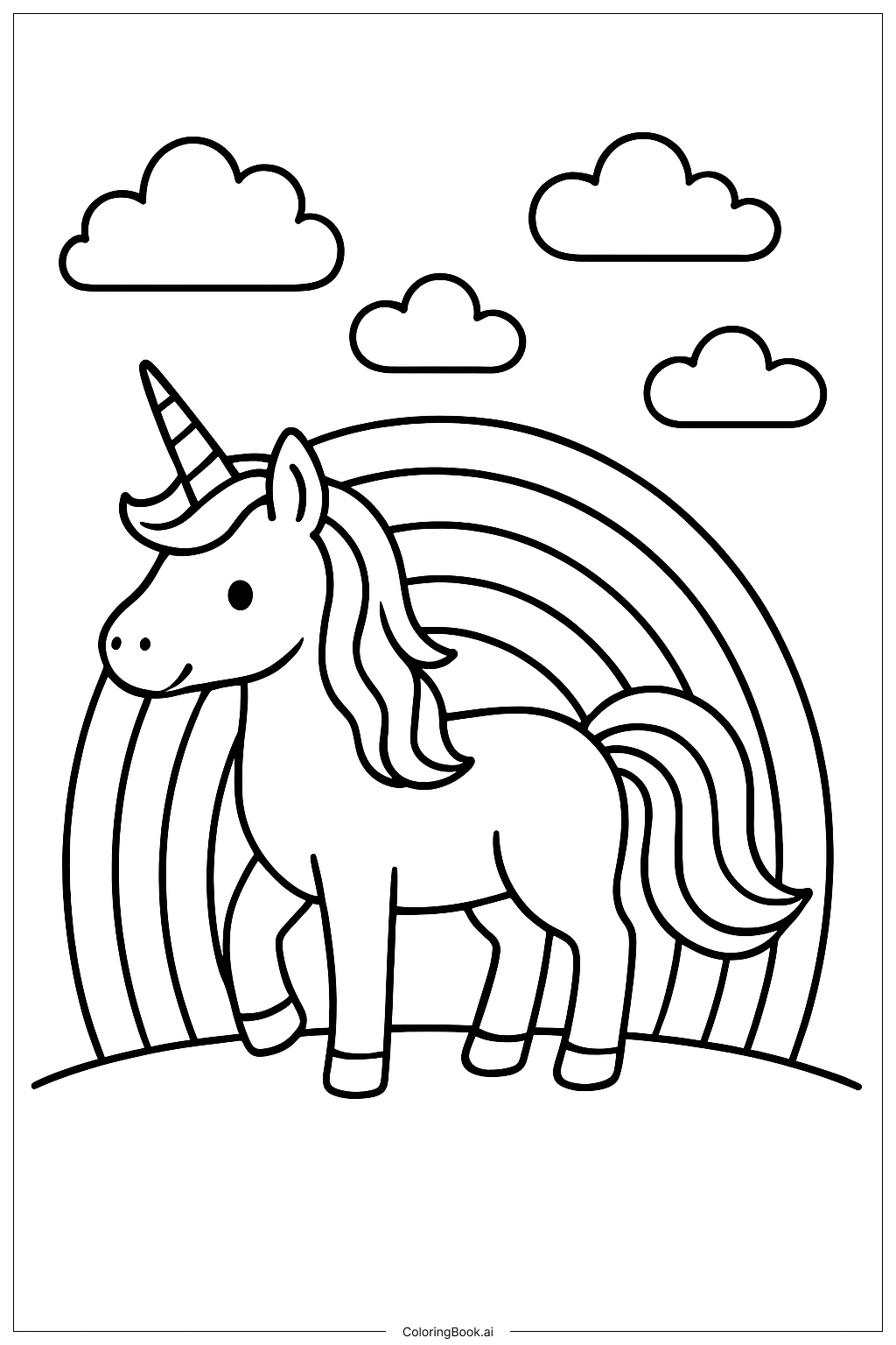 雲の下のユニコーンレインボー