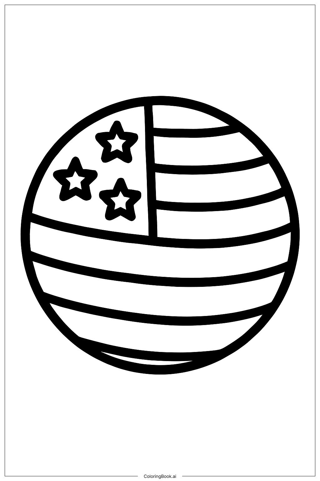  Page de coloriage Drapeau des États-Unis 