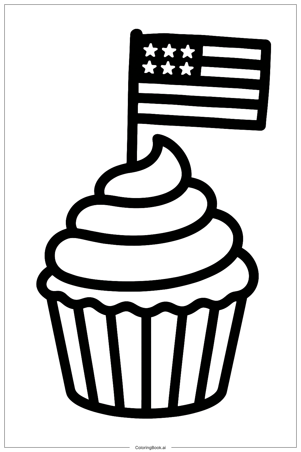  アメリカ合衆国の国旗の塗り絵ページ 