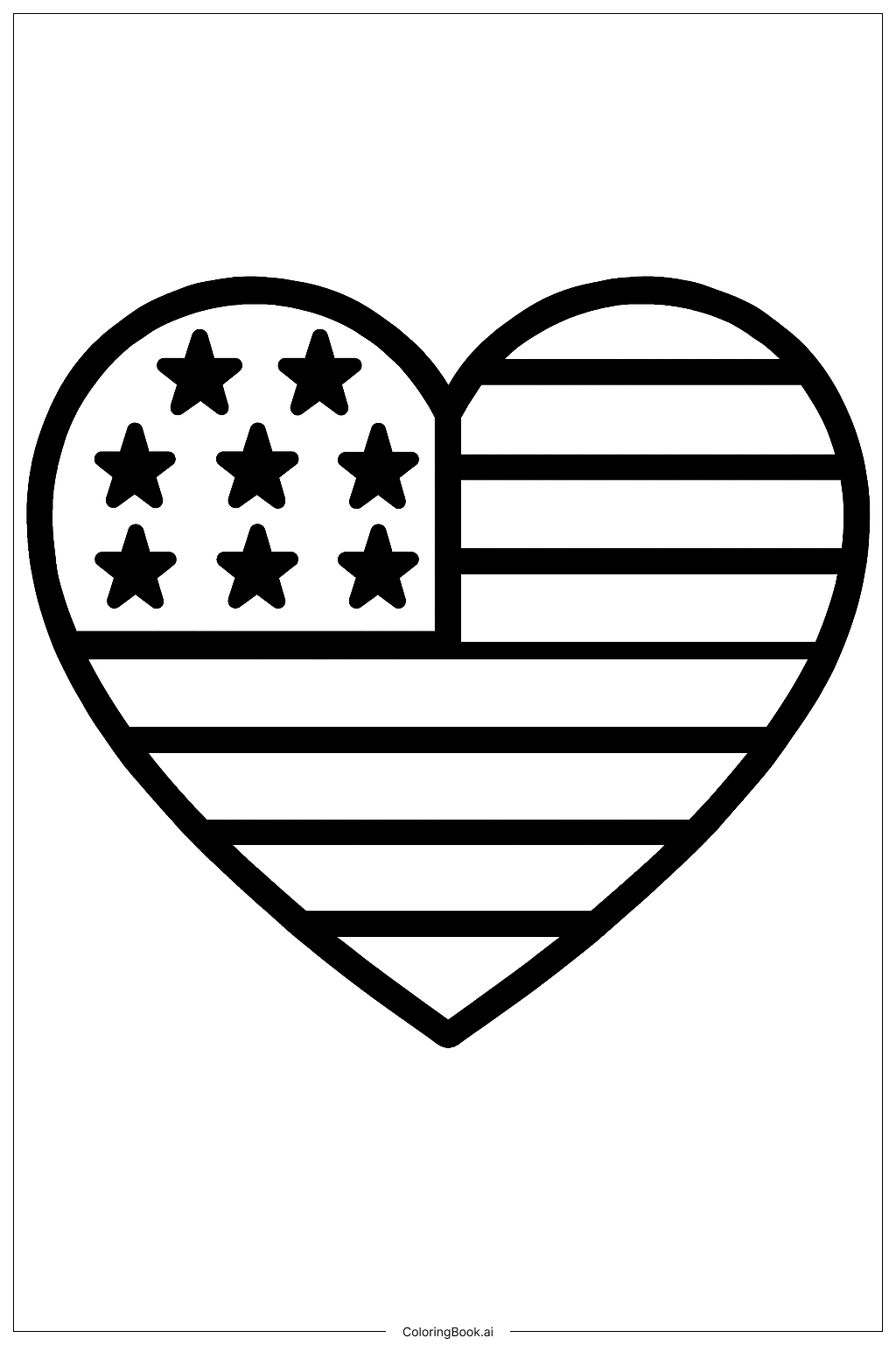  美國國旗著色頁 