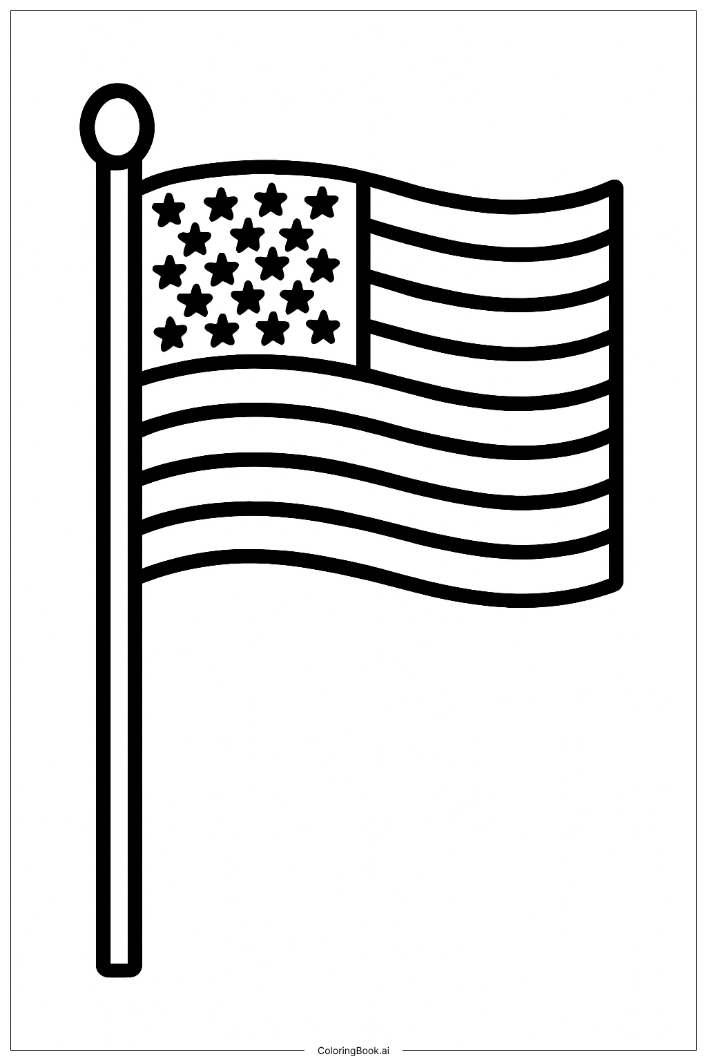  Flagge der Vereinigten Staaten Ausmalseite 