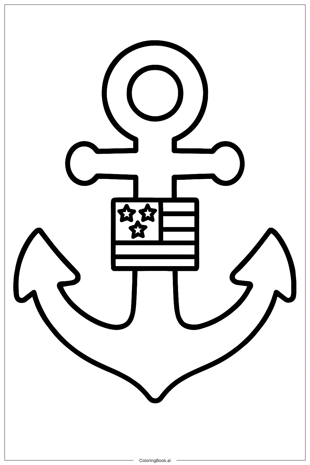  USA-Anker Ausmalseite 