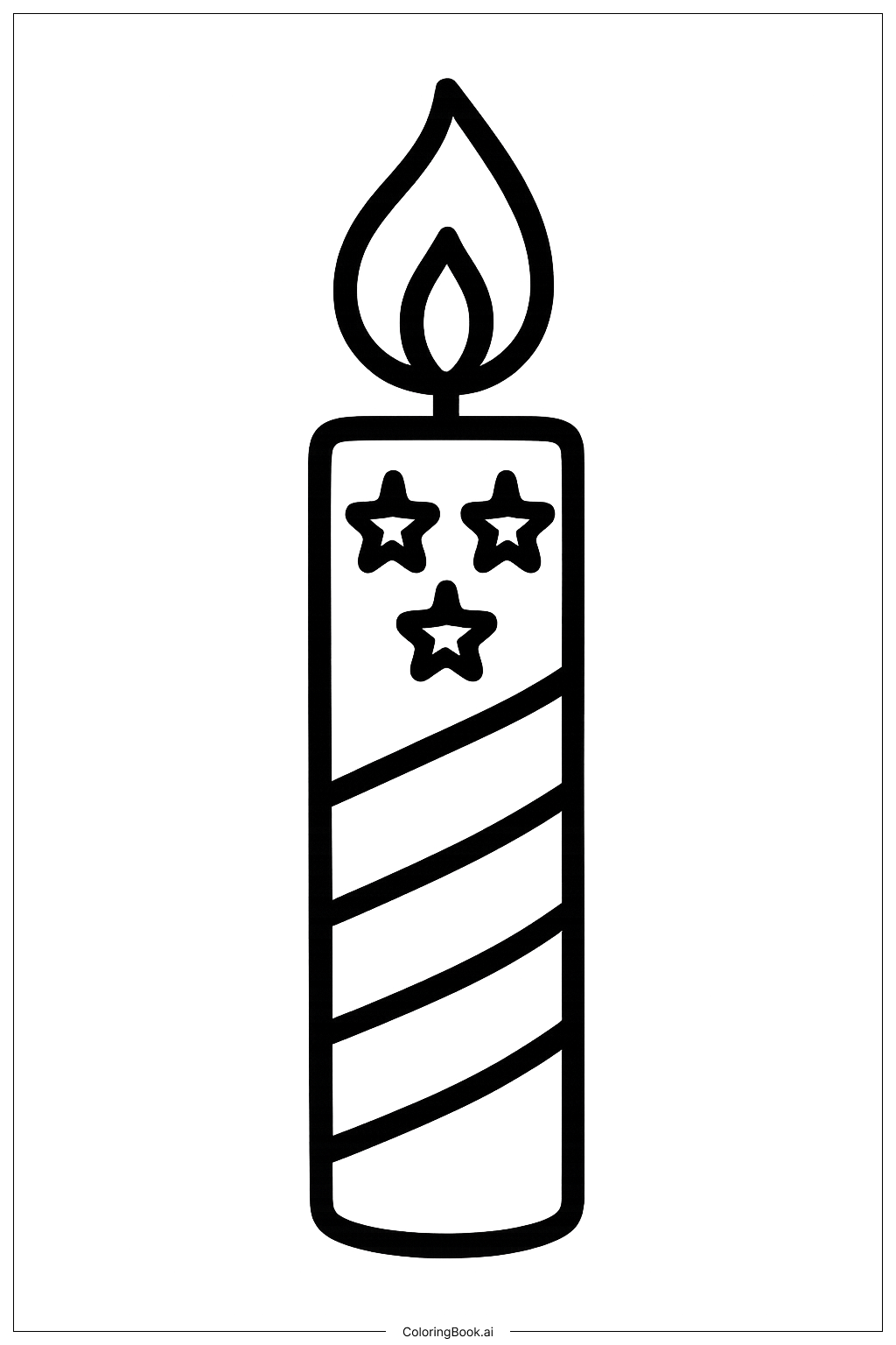  美国国旗填色页 