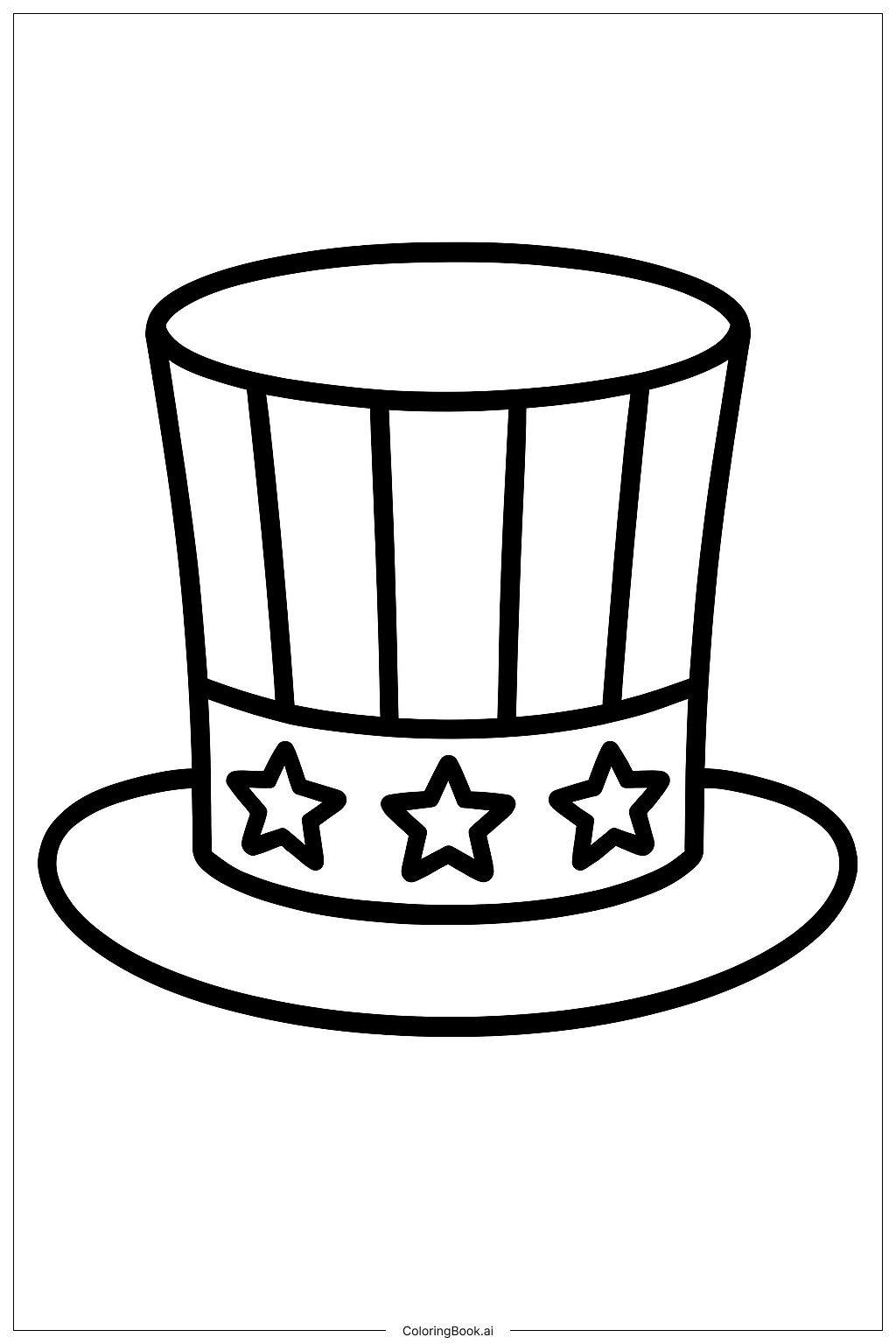  アメリカ国旗の塗り絵ページ 