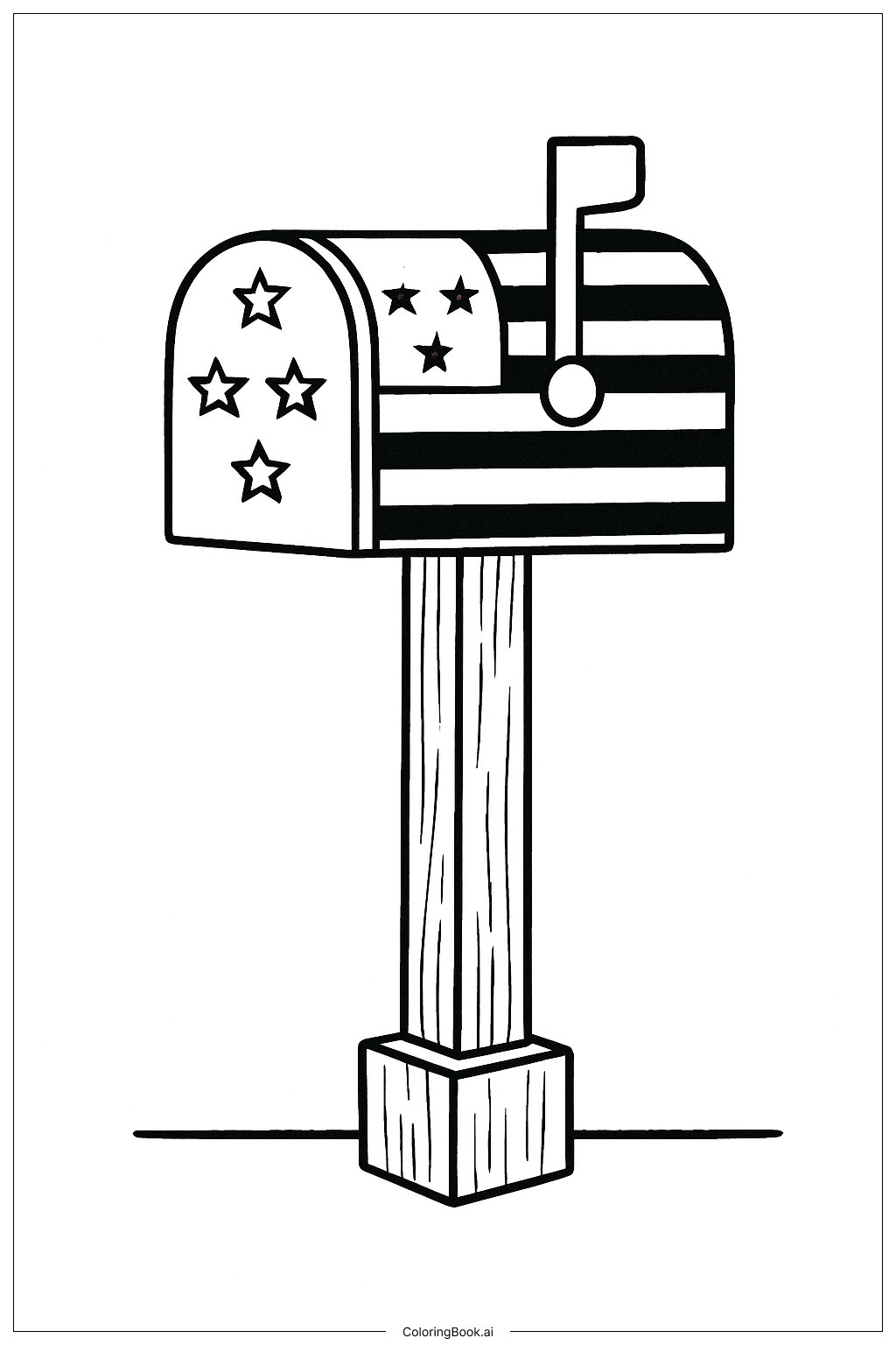 Boîte aux lettres drapeau des États-Unis