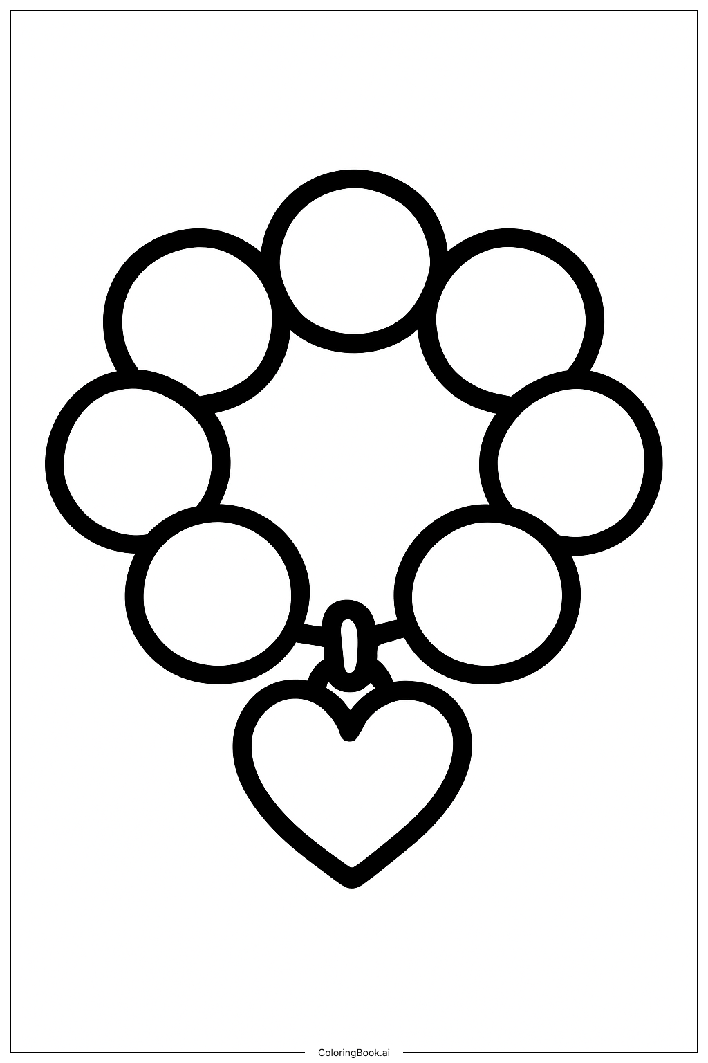  Valentine's Day Friendship Bracelet Coloring Page 