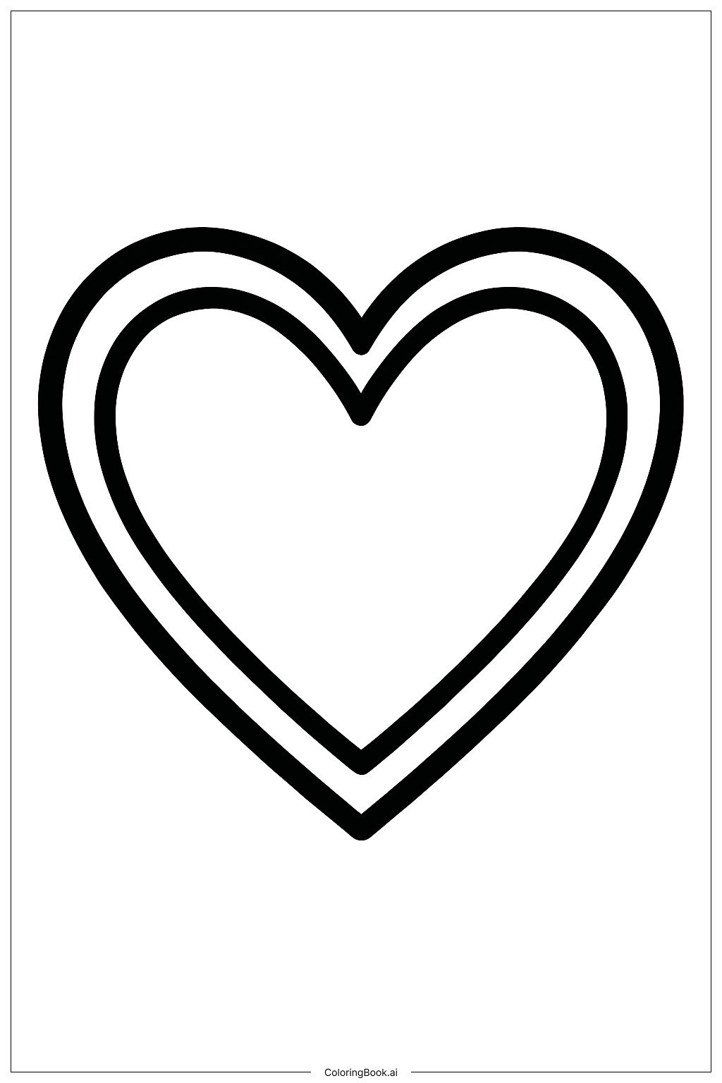  情人节大单心填色页 