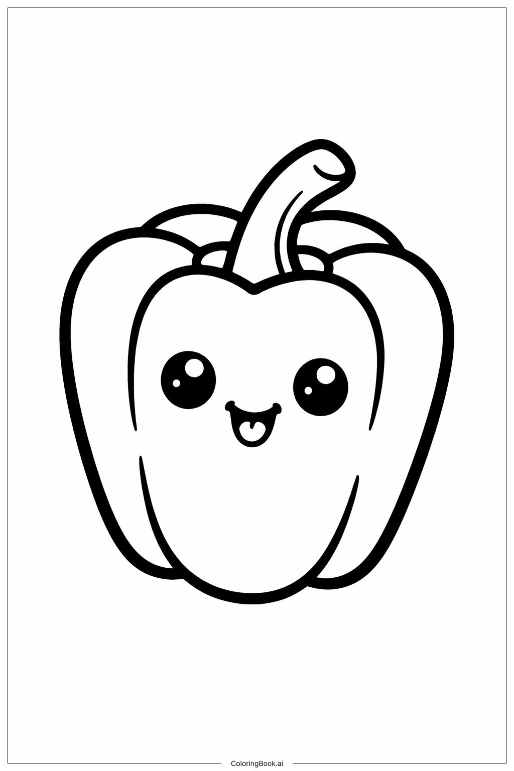  Trang tô màu Ớt Chuông Rau Củ Đơn Giản 