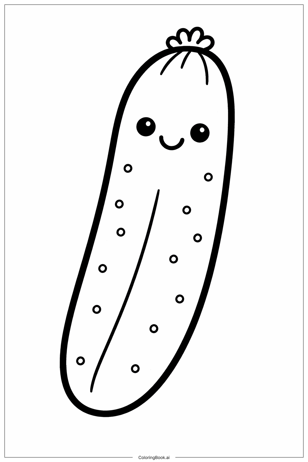  Trang tô màu Rau củ Dưa leo đơn giản 